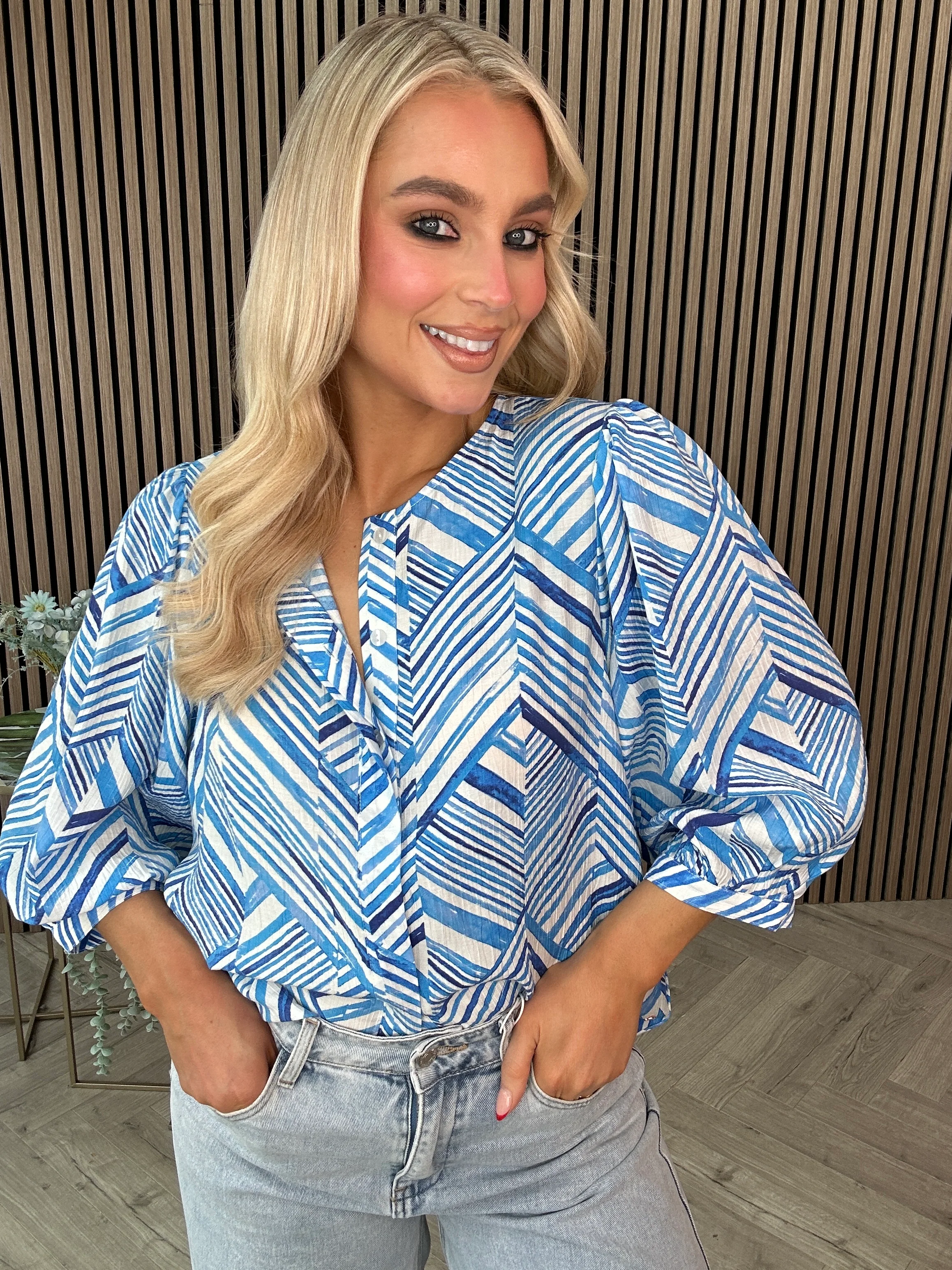 Alexis Top Blue - Image 2