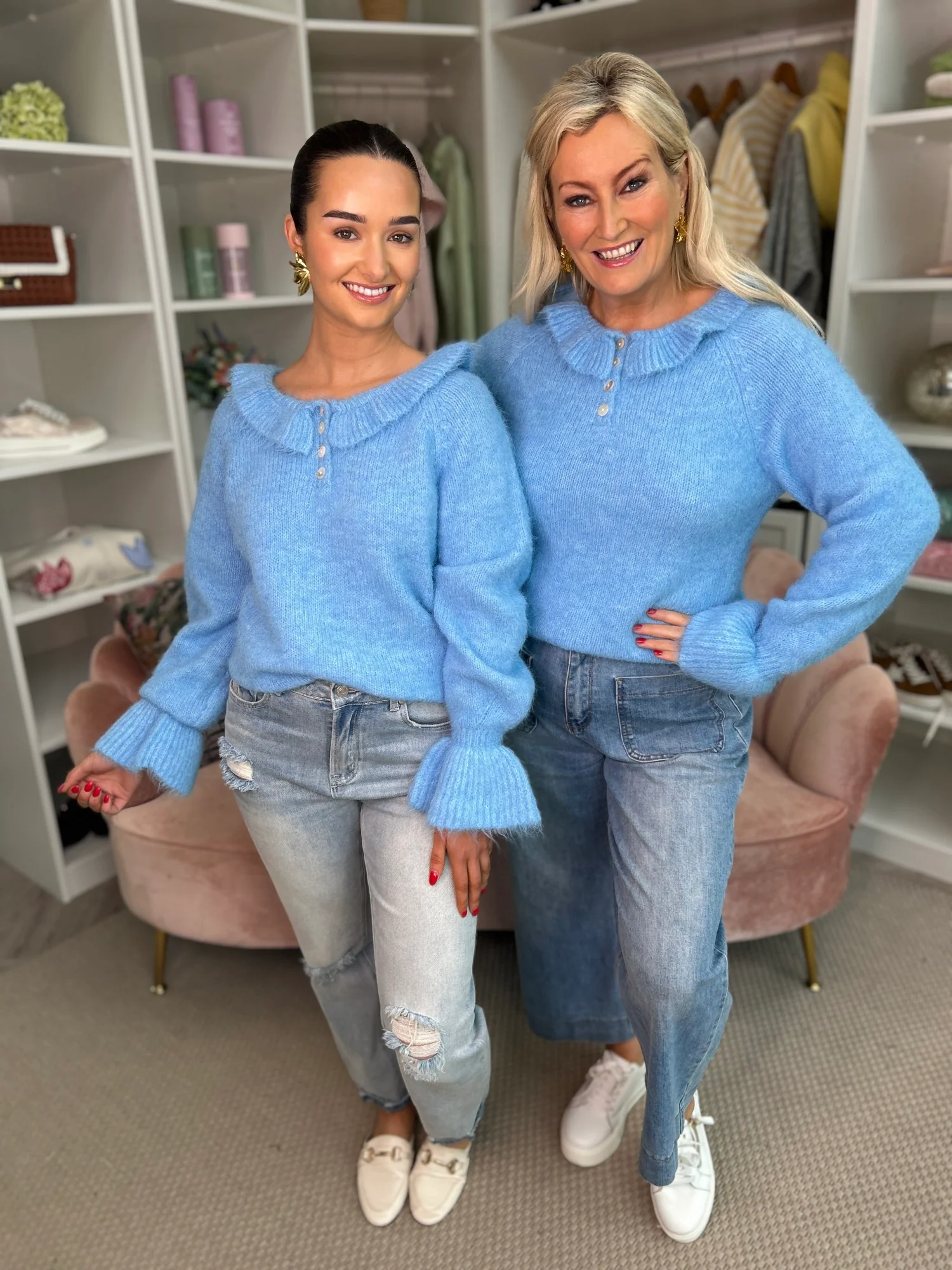 Anais Blue Ruffle Jumper - Image 6