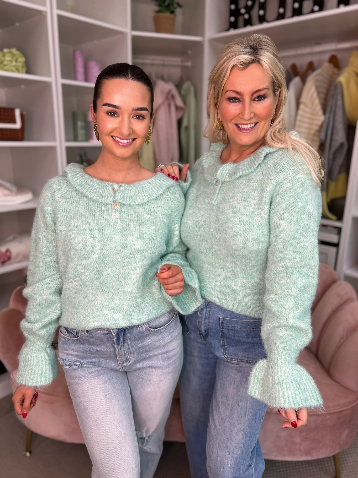 Anais Green Ruffle Jumper - Image 6