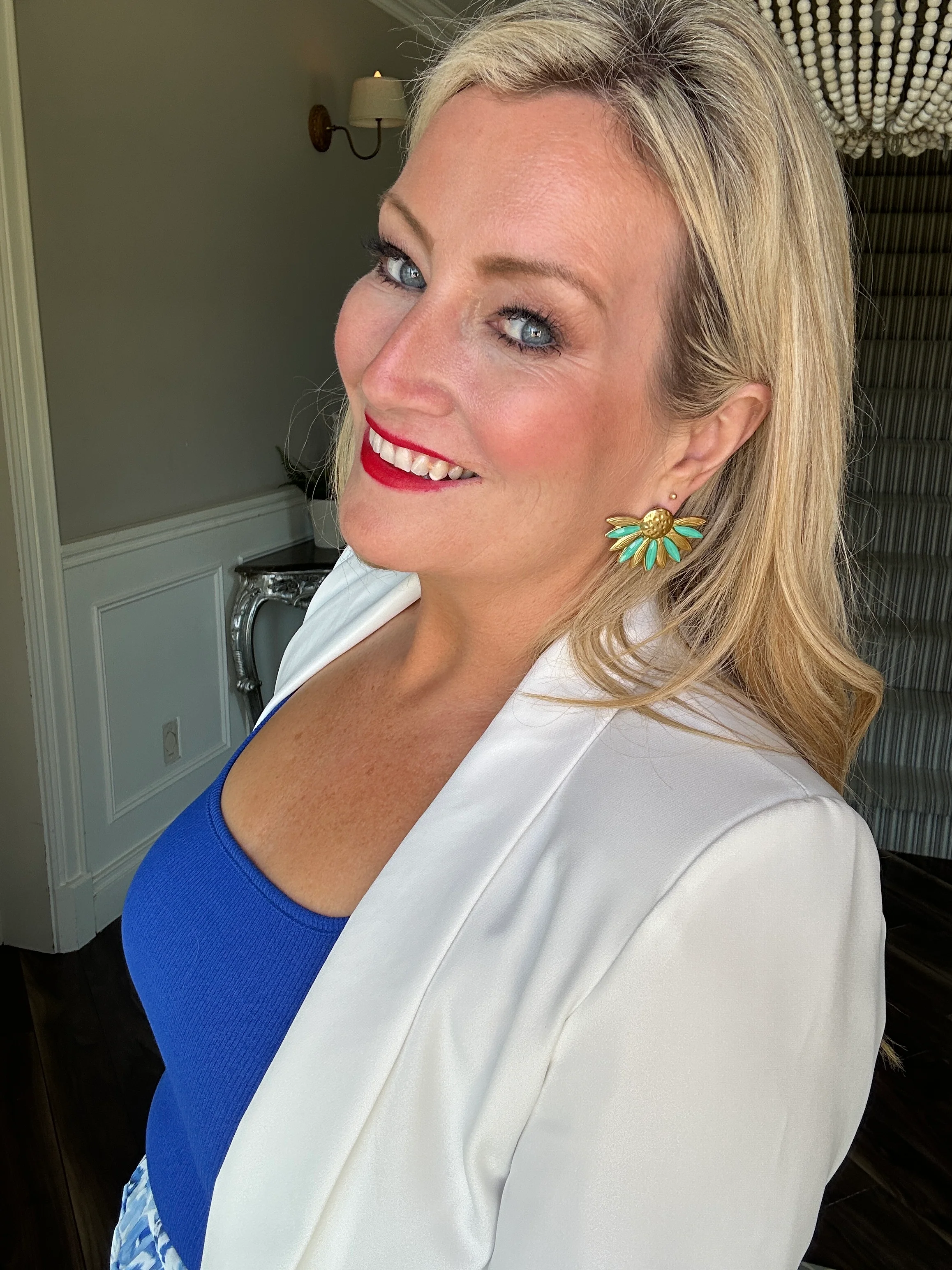 Beatrix Earrings Aqua - Image 5
