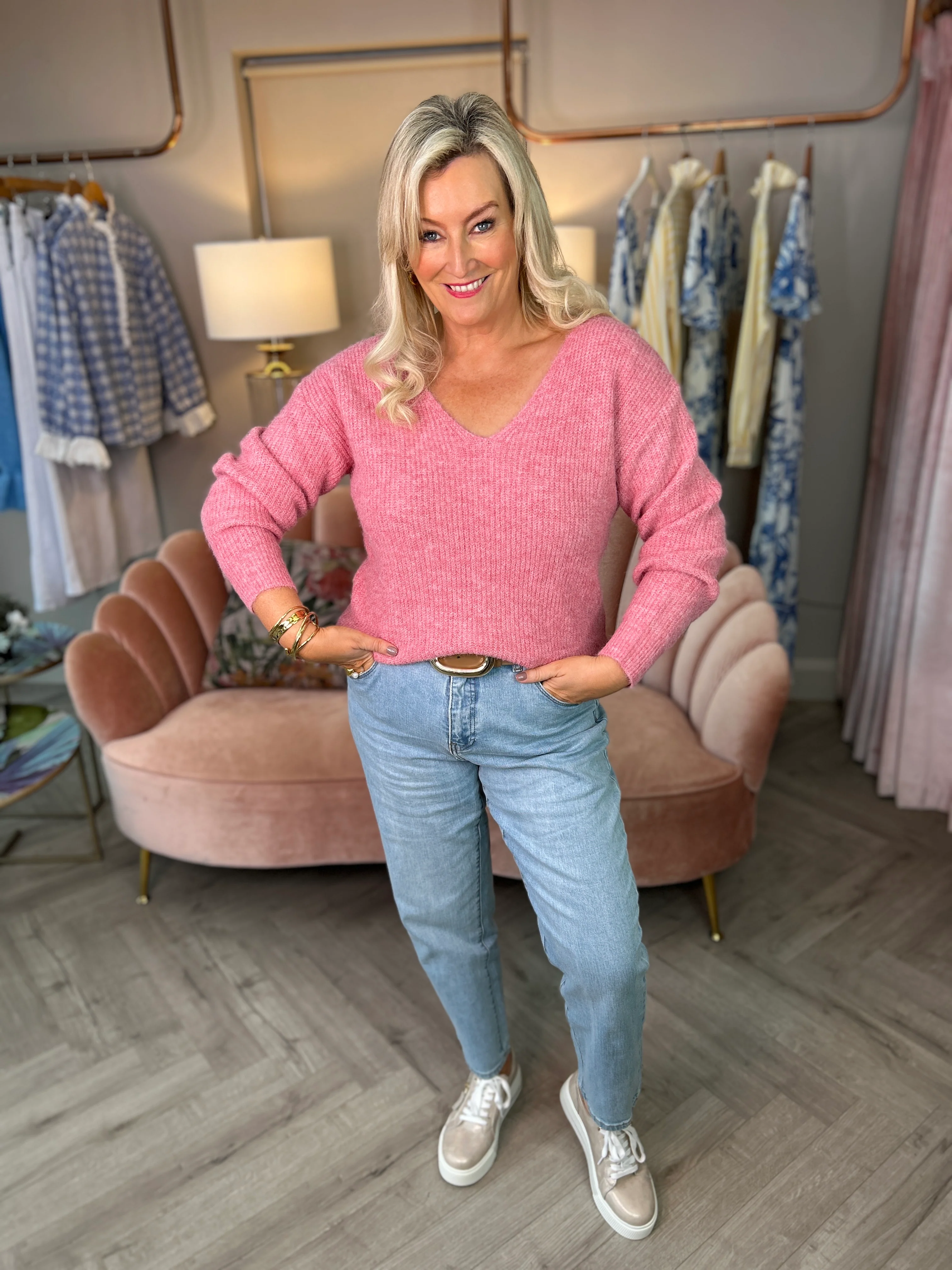 Belle Pink Bow Knit - Image 10