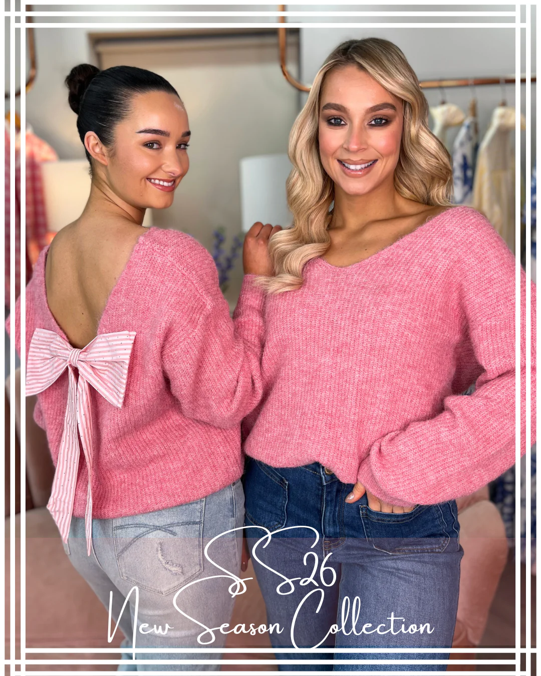 Belle Pink Bow Knit - Image 9