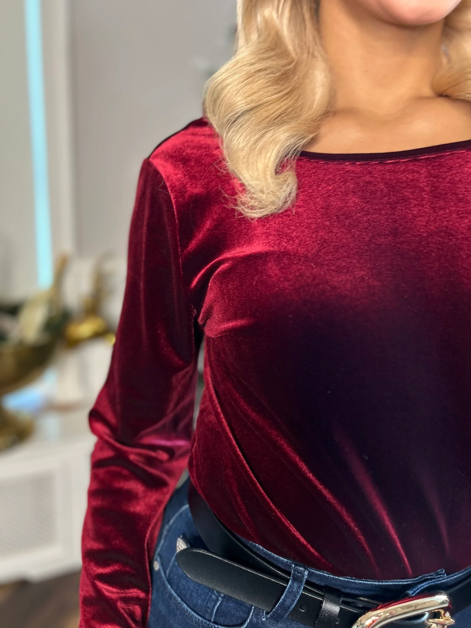Bri Burgundy Backless Bodysuit - Image 13