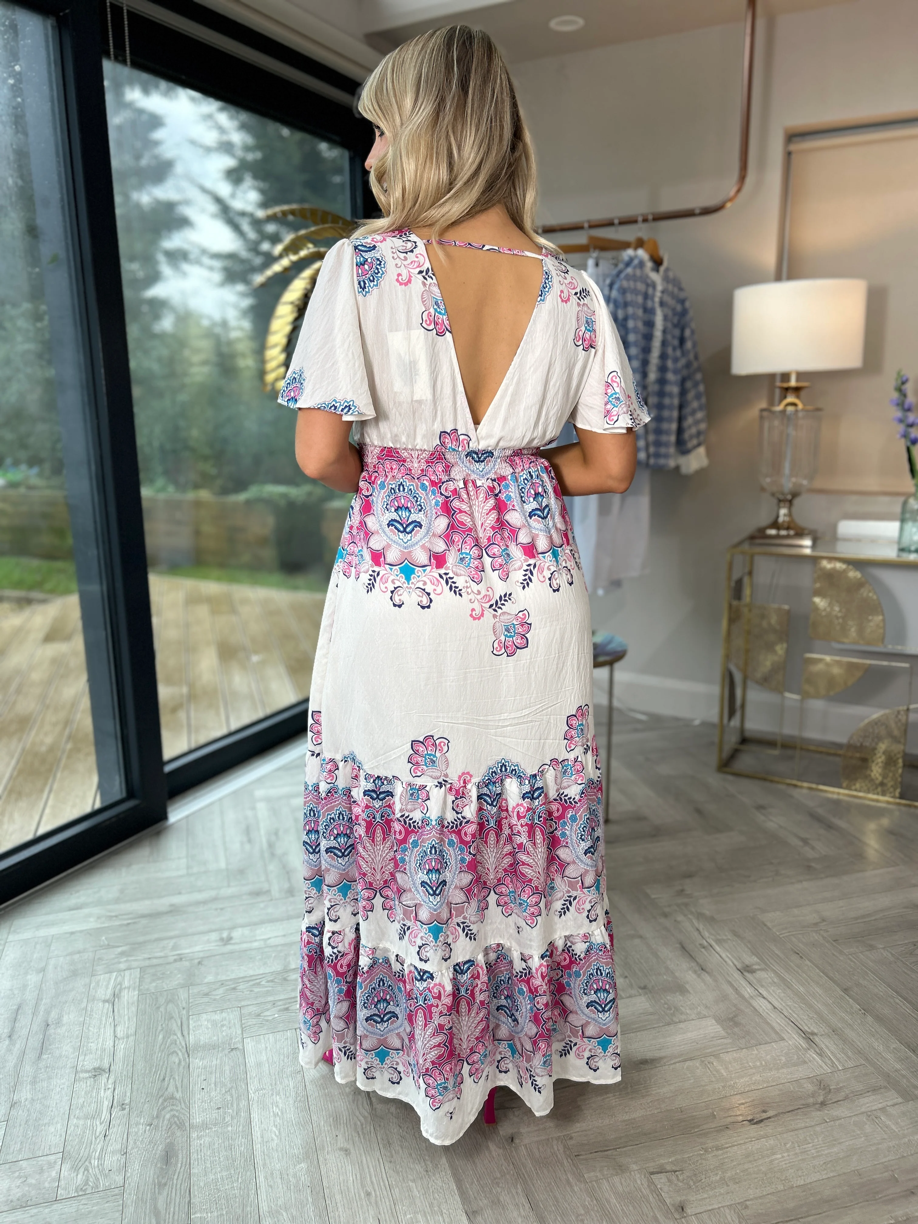 Claudia Boho Print Dress - Image 4