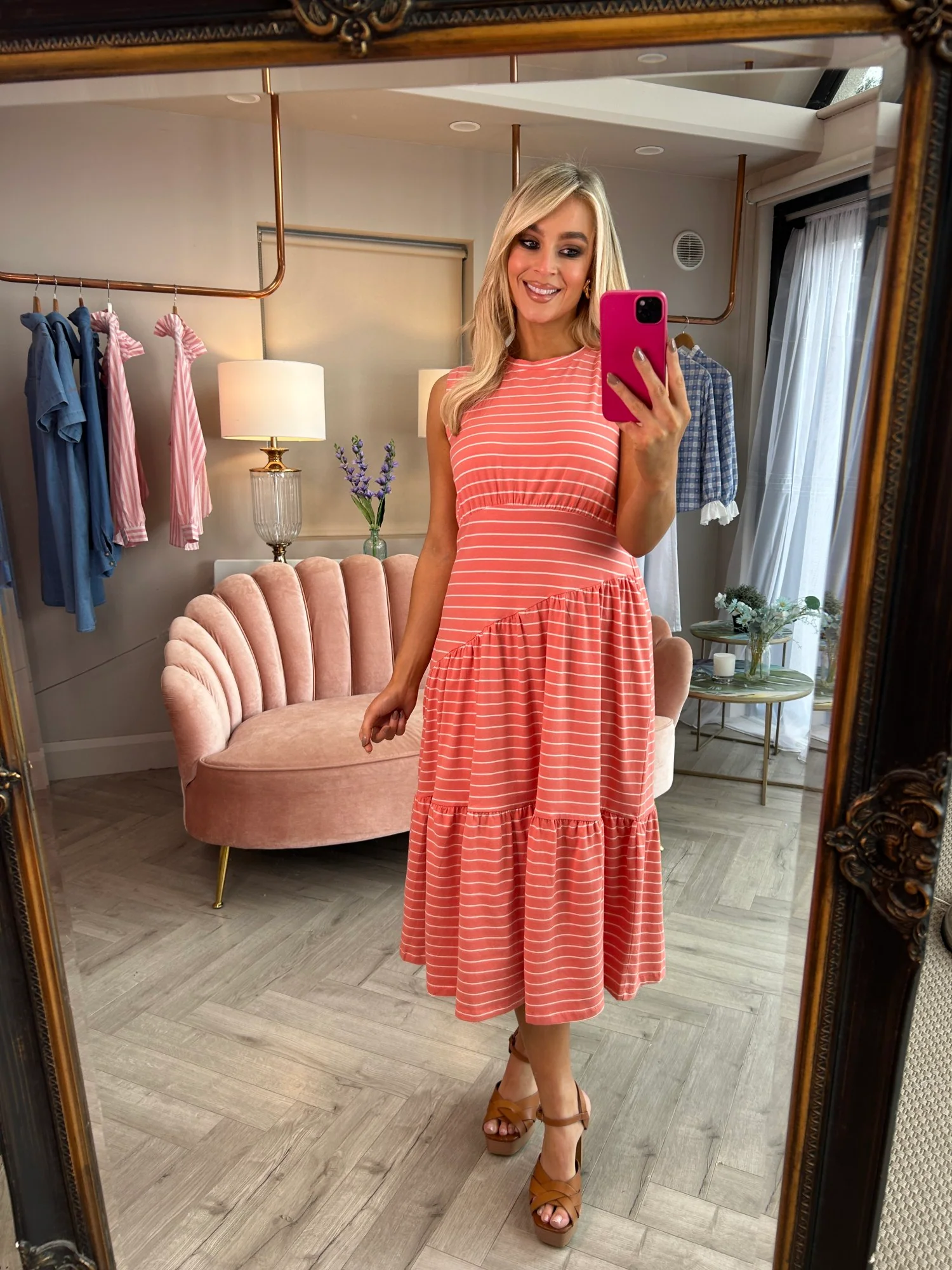 Effie Dress Coral - Image 5