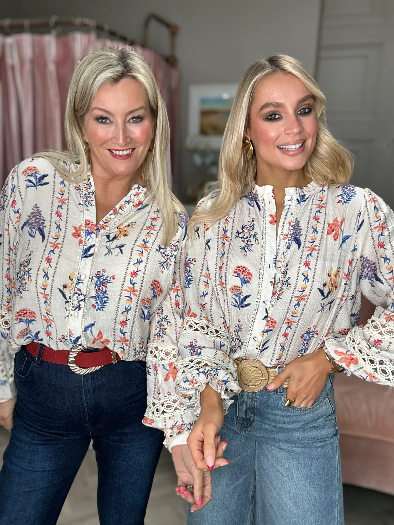 Effie Floral Blouse Blue - Image 3