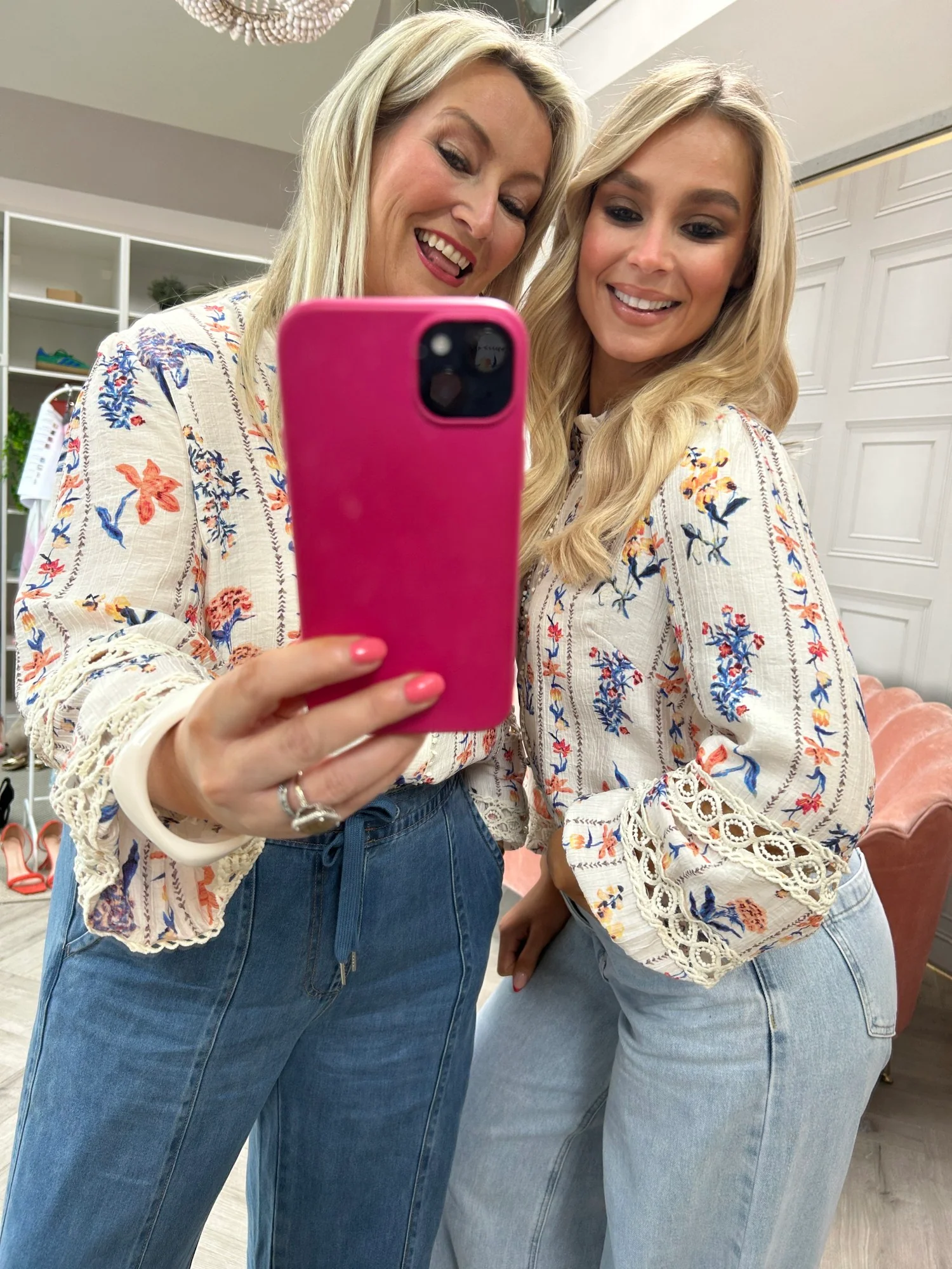 Effie Floral Blouse Blue - Image 4
