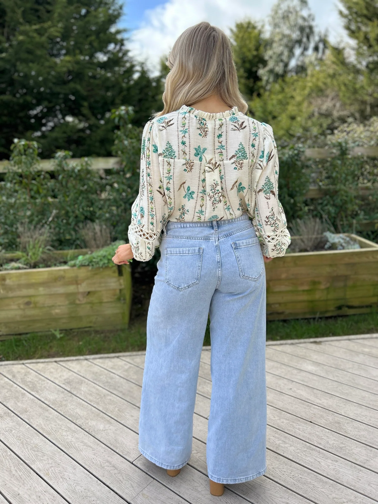 Effie Floral Blouse Green - Image 10