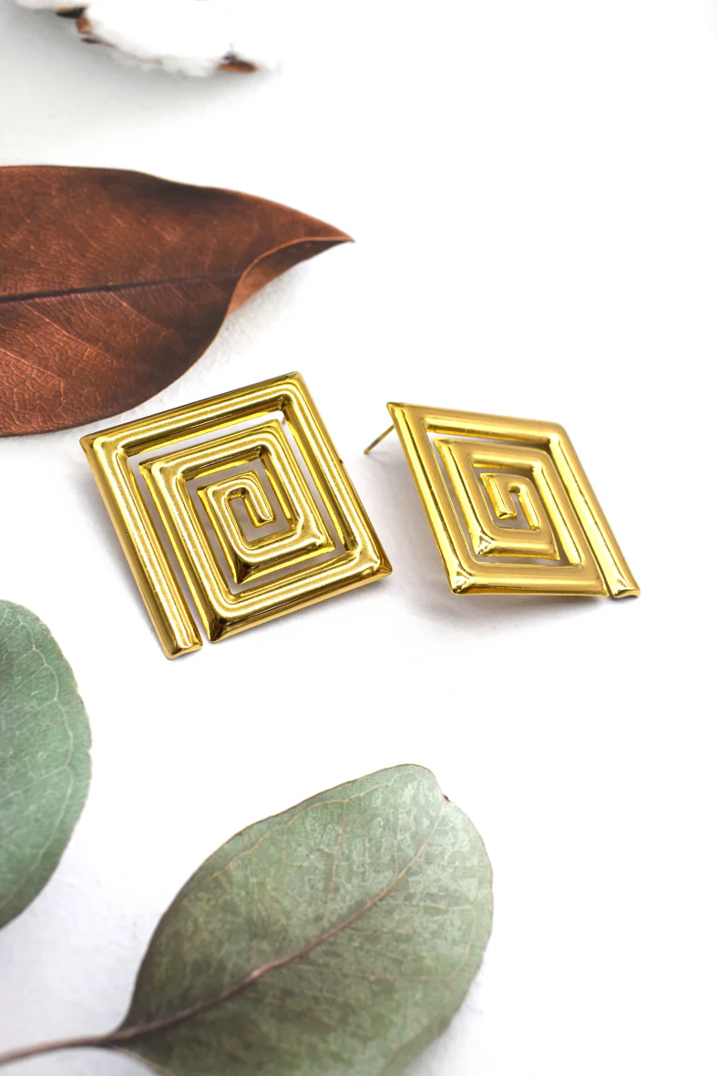 Geo Stud Earrings - Image 3