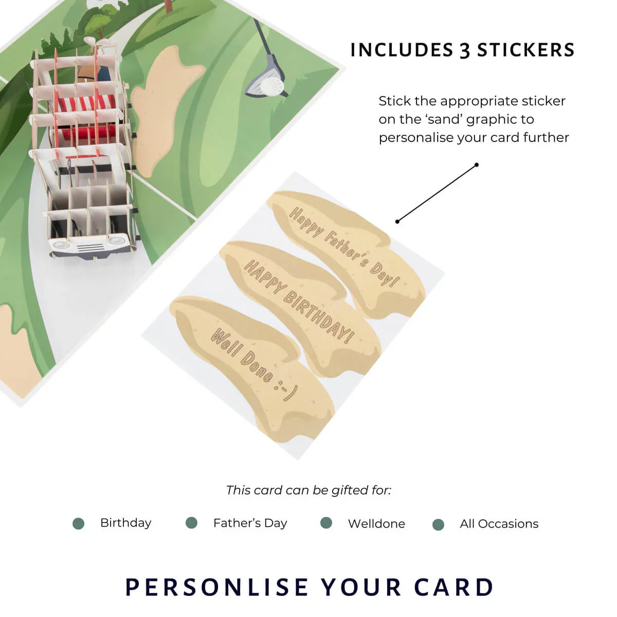 Golfing Pop-up Card - Image 3