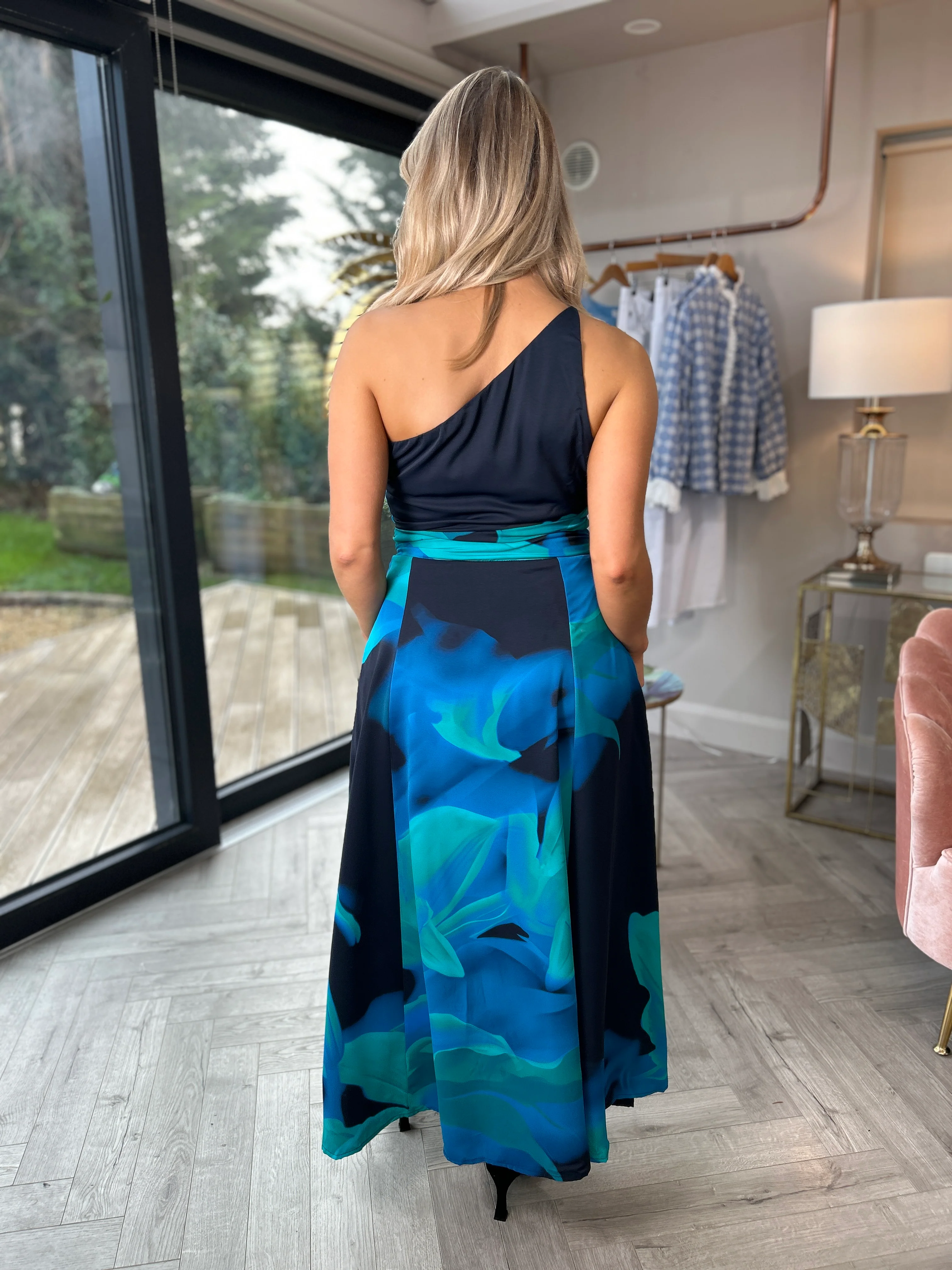 Isabella Floral Dress Blue - Image 7