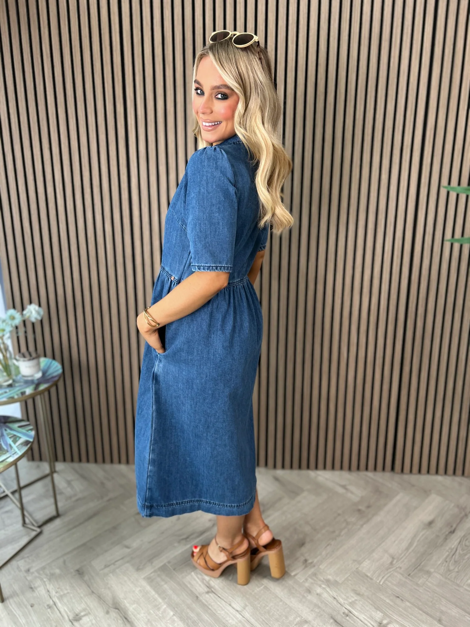 Jade Denim Dress - Image 10