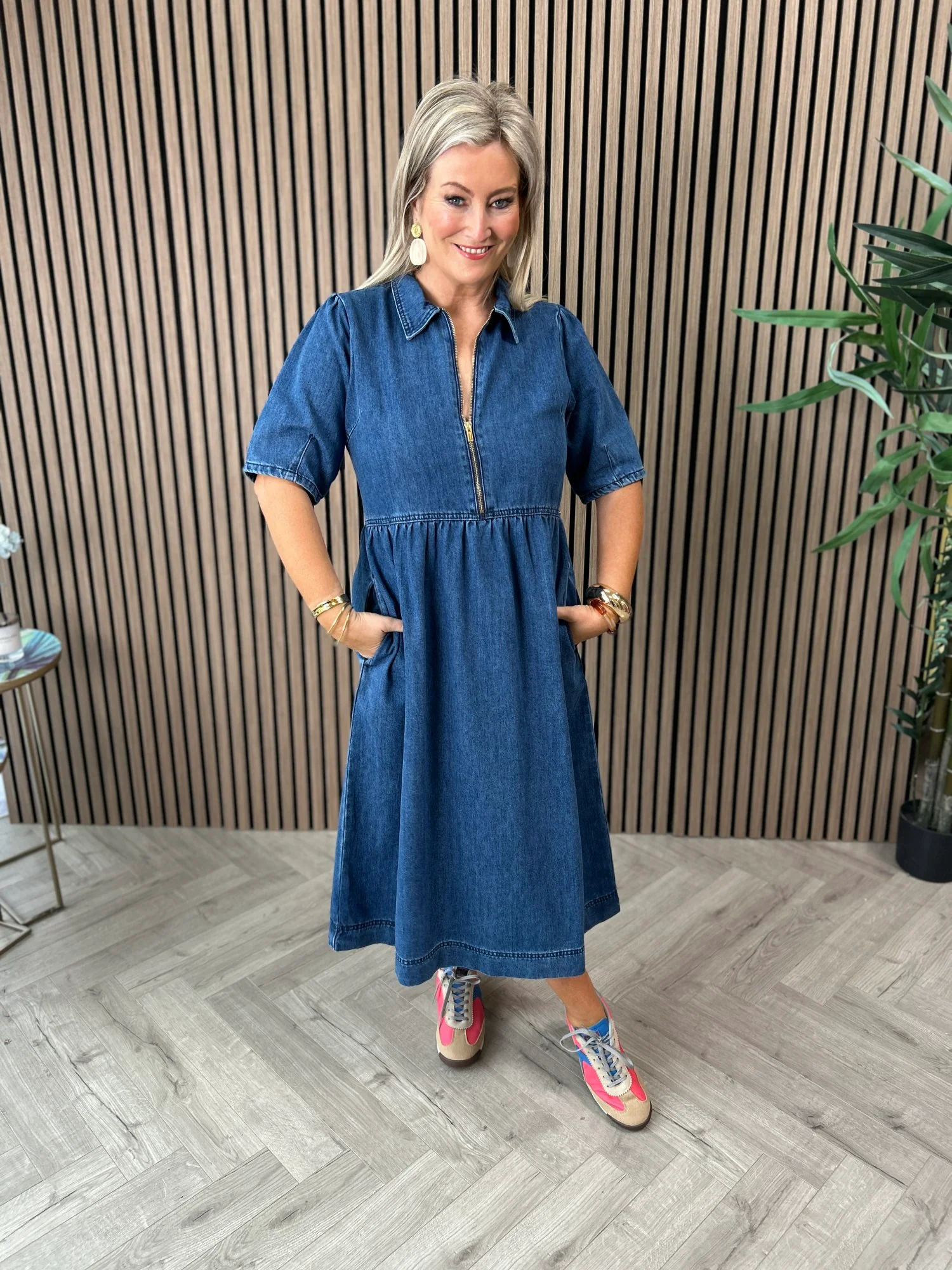 Jade Denim Dress - Image 8