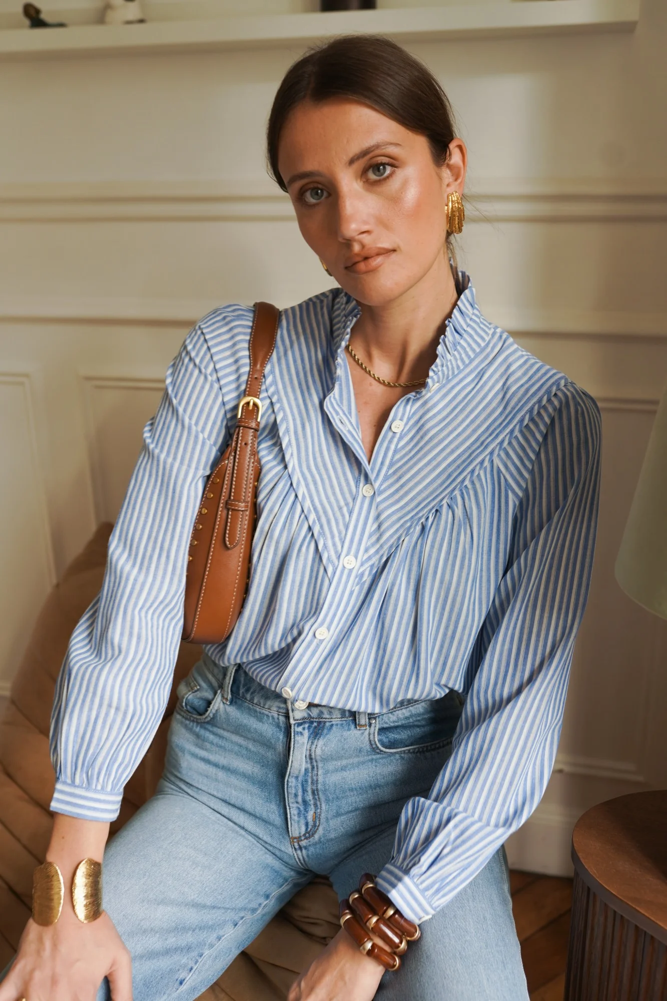 Jude Blue Stripe Shirt - Image 4
