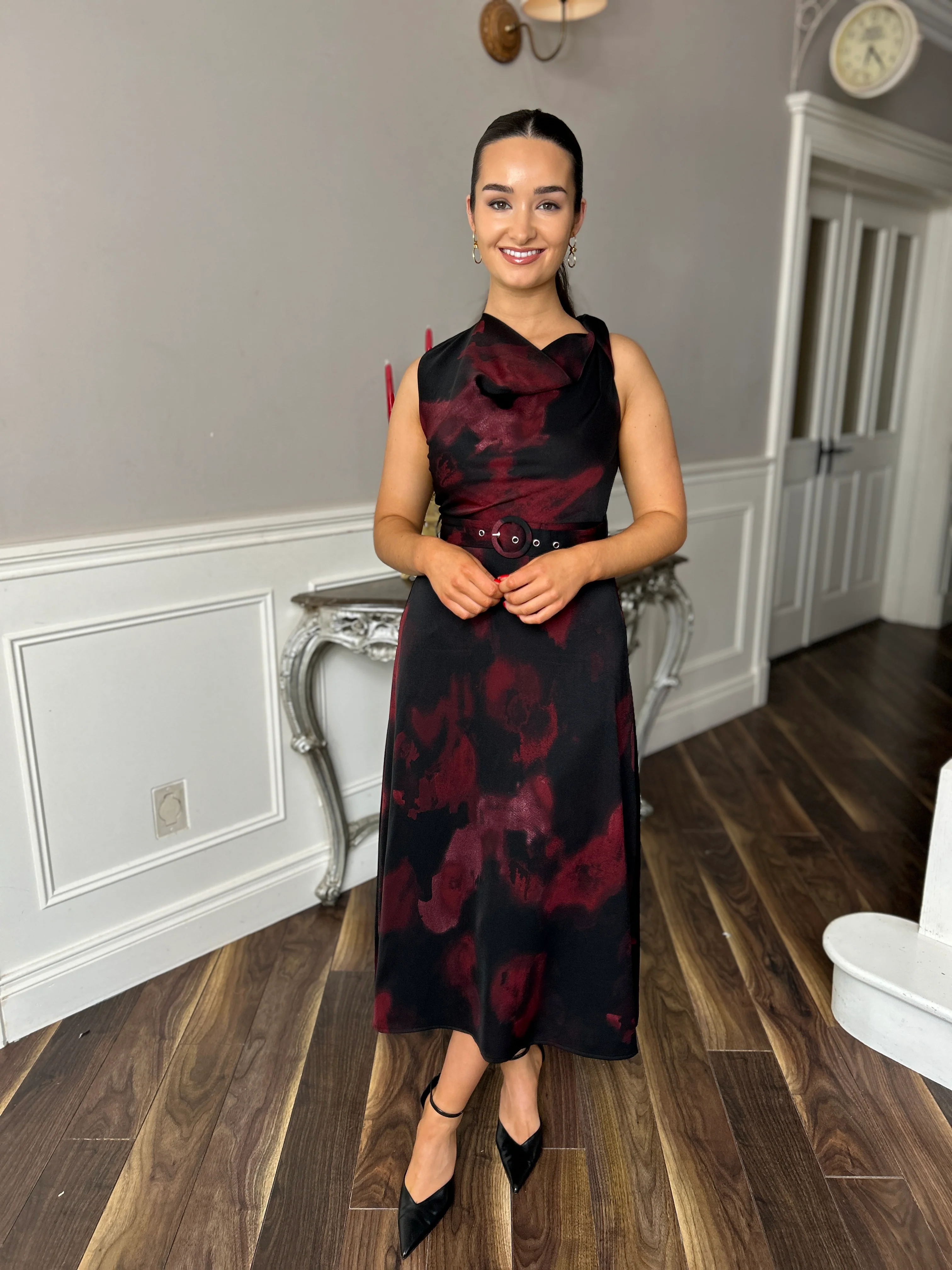 Leilani Midi Dress Black - Image 6