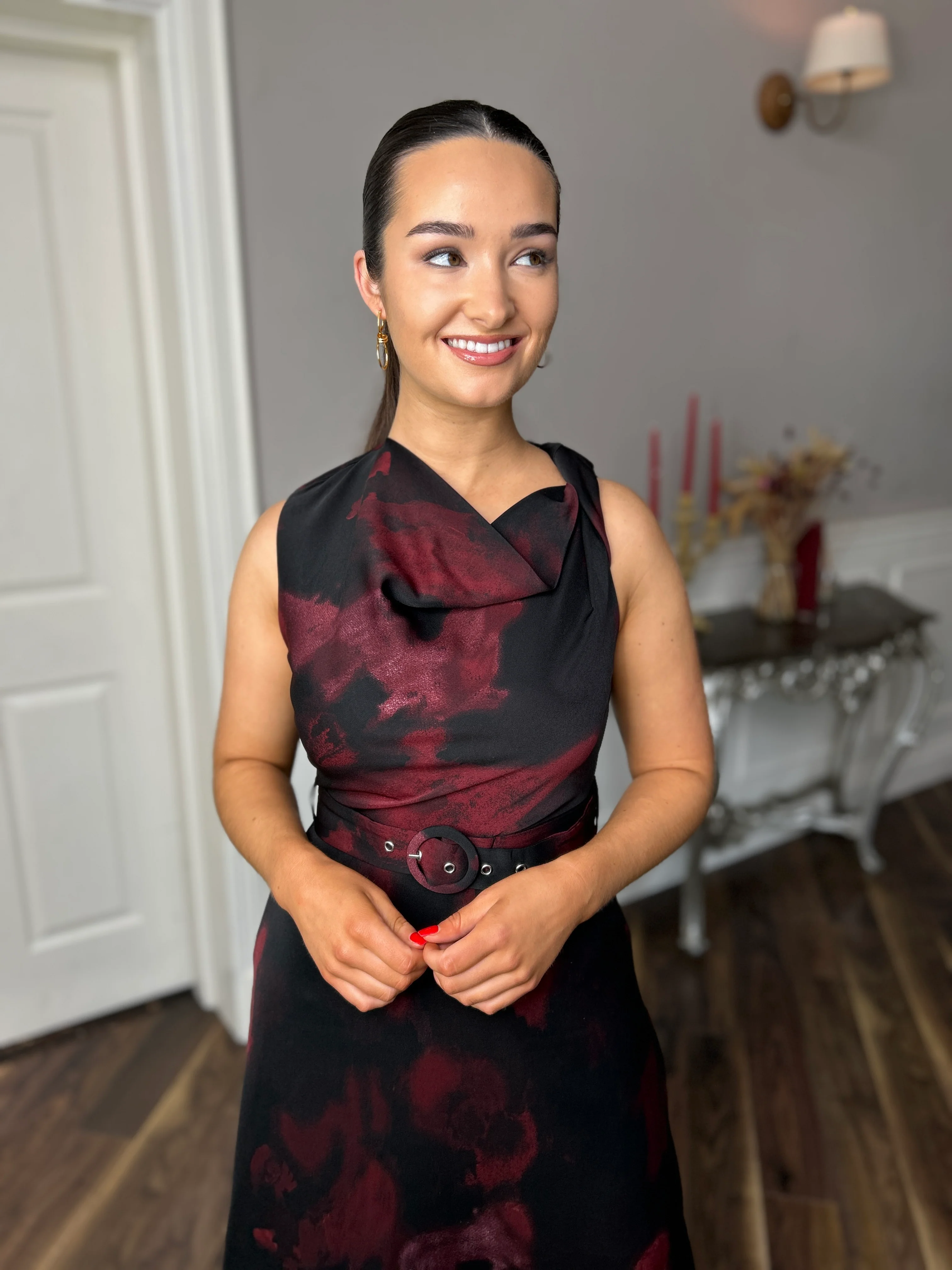 Leilani Midi Dress Black - Image 9