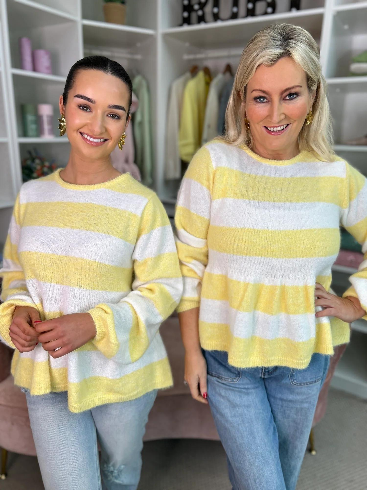Lila Peplum Jumper Yellow - Image 4