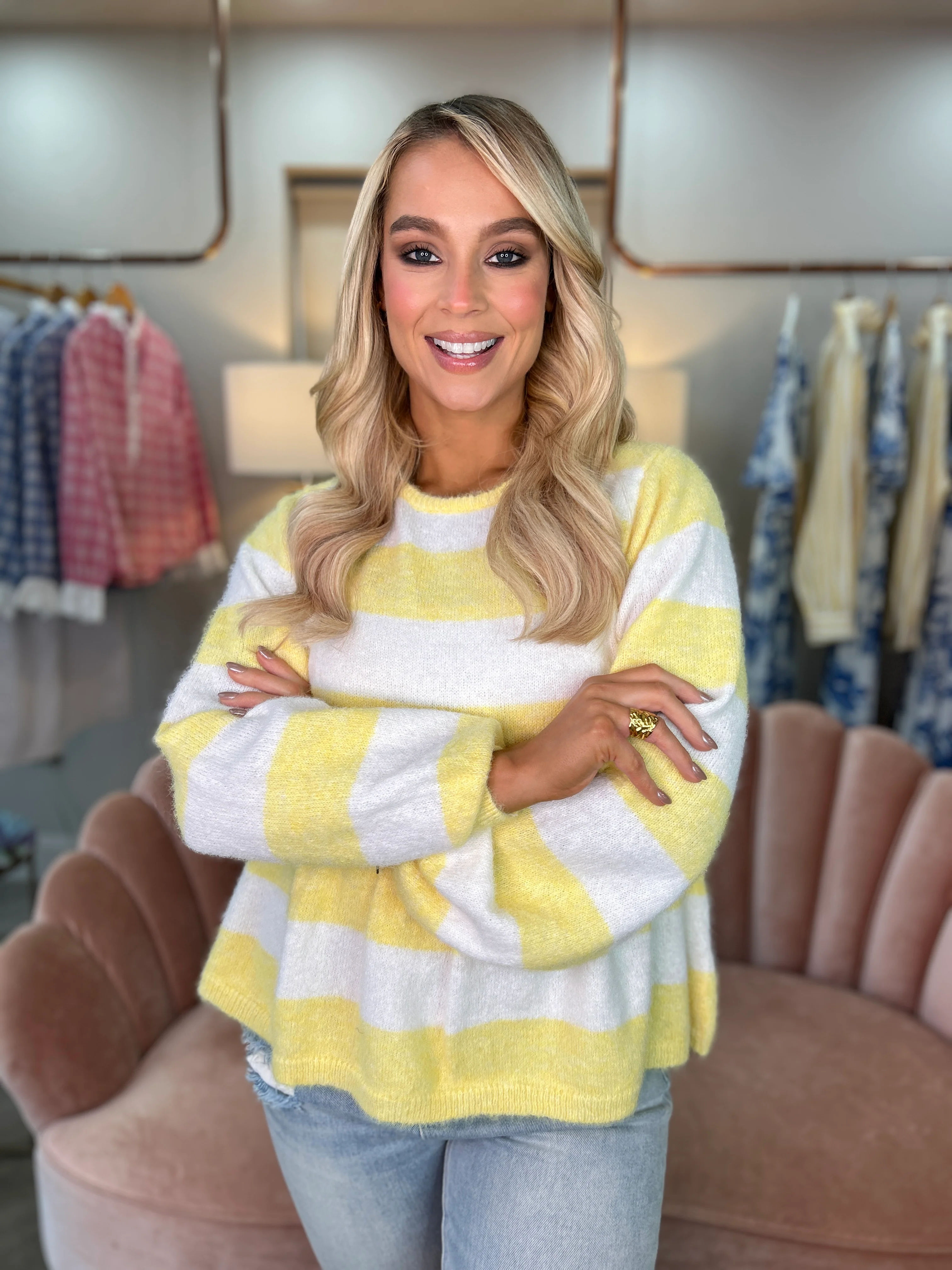 Lila Peplum Jumper Yellow - Image 8
