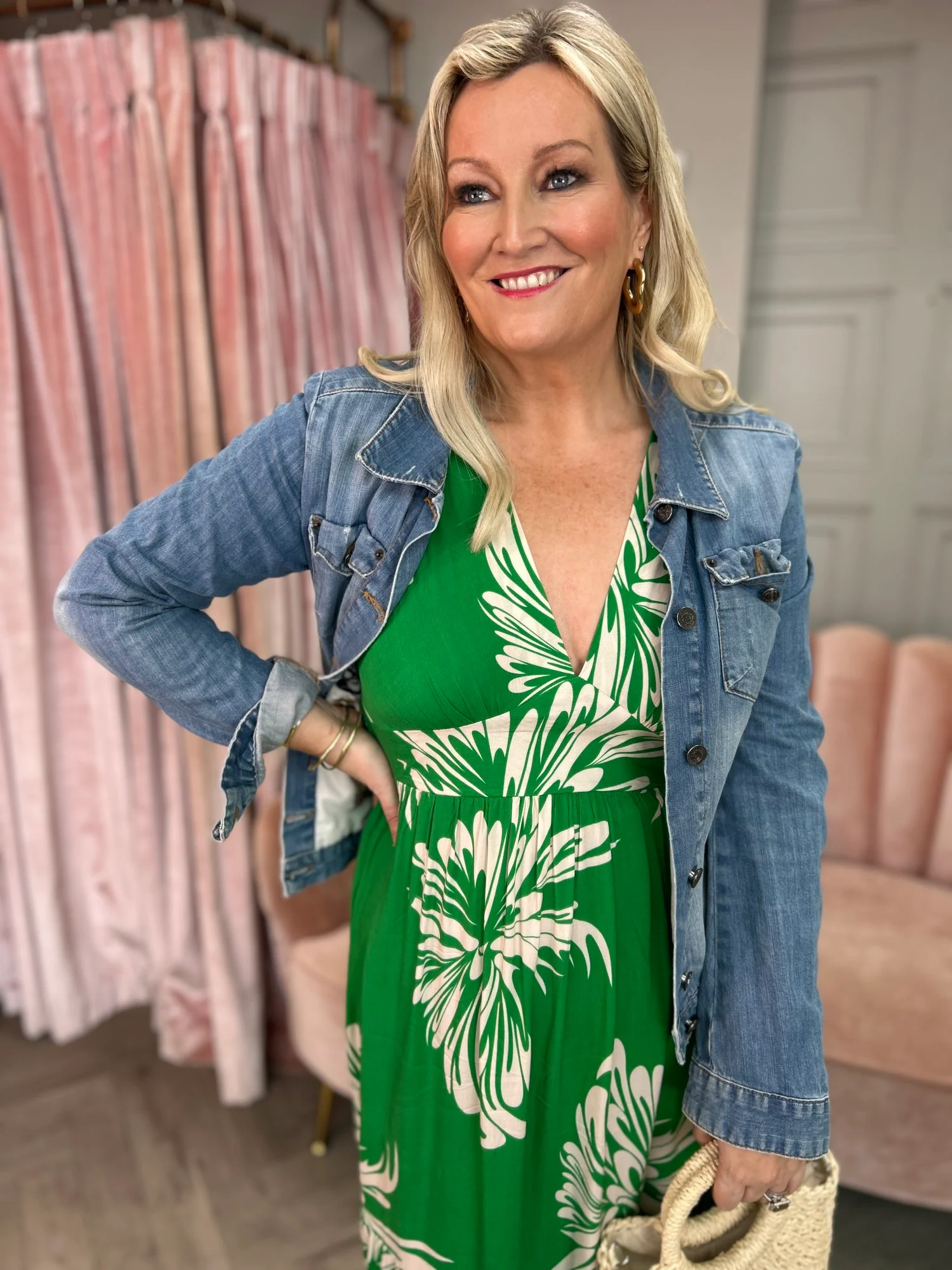 Lori Green Print Dress - Image 14