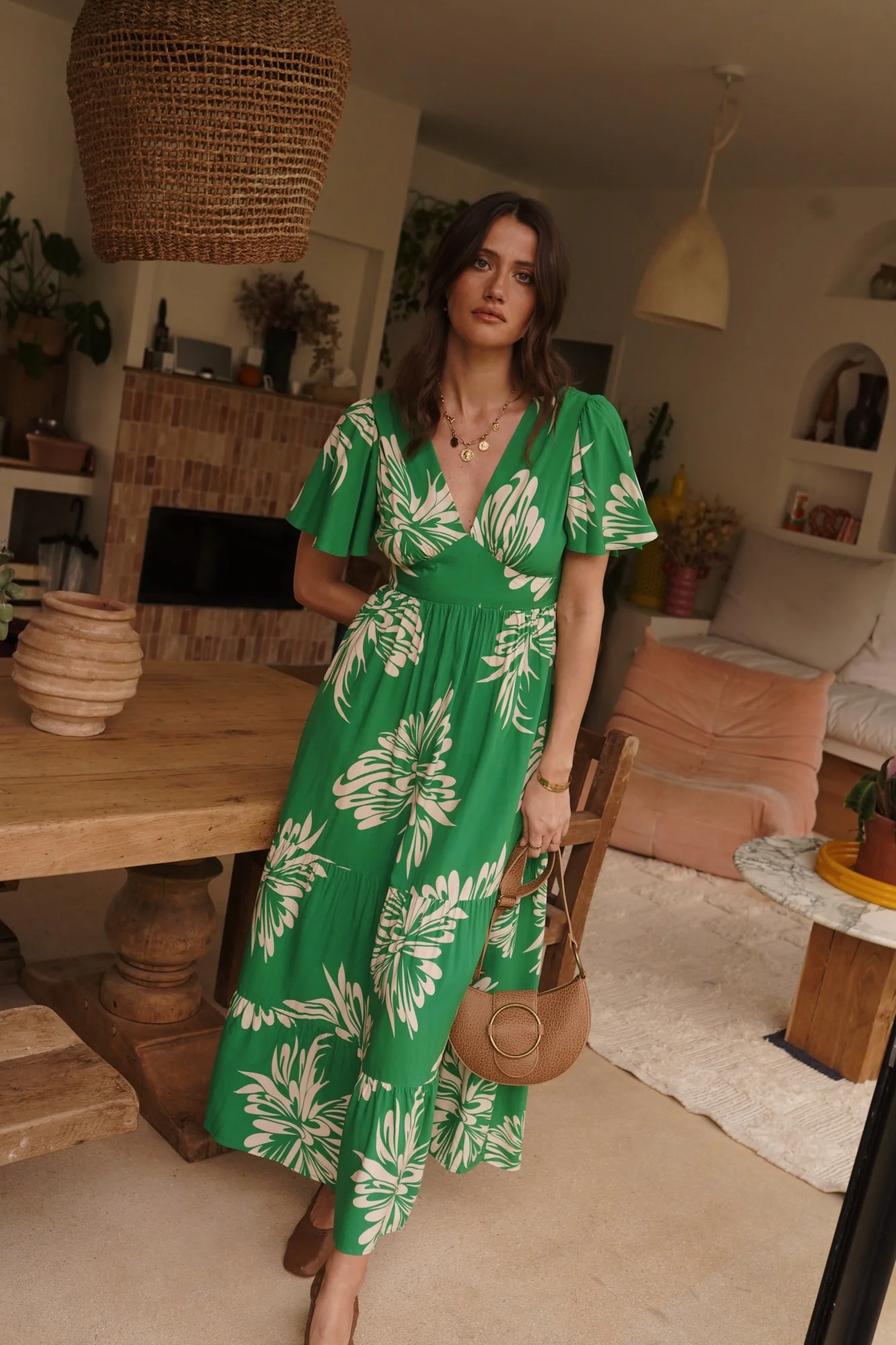 Lori Green Print Dress - Image 6