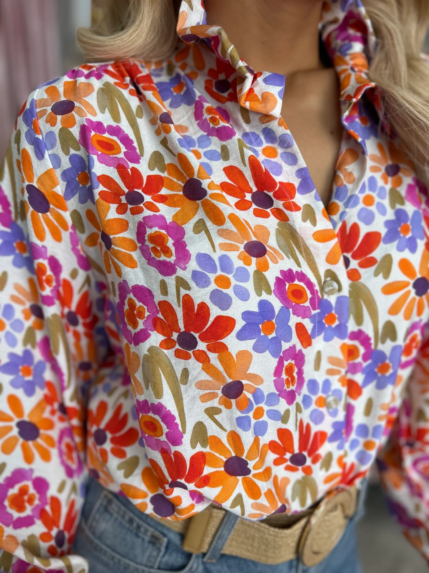 Meg Bright Floral Shirt - Image 3