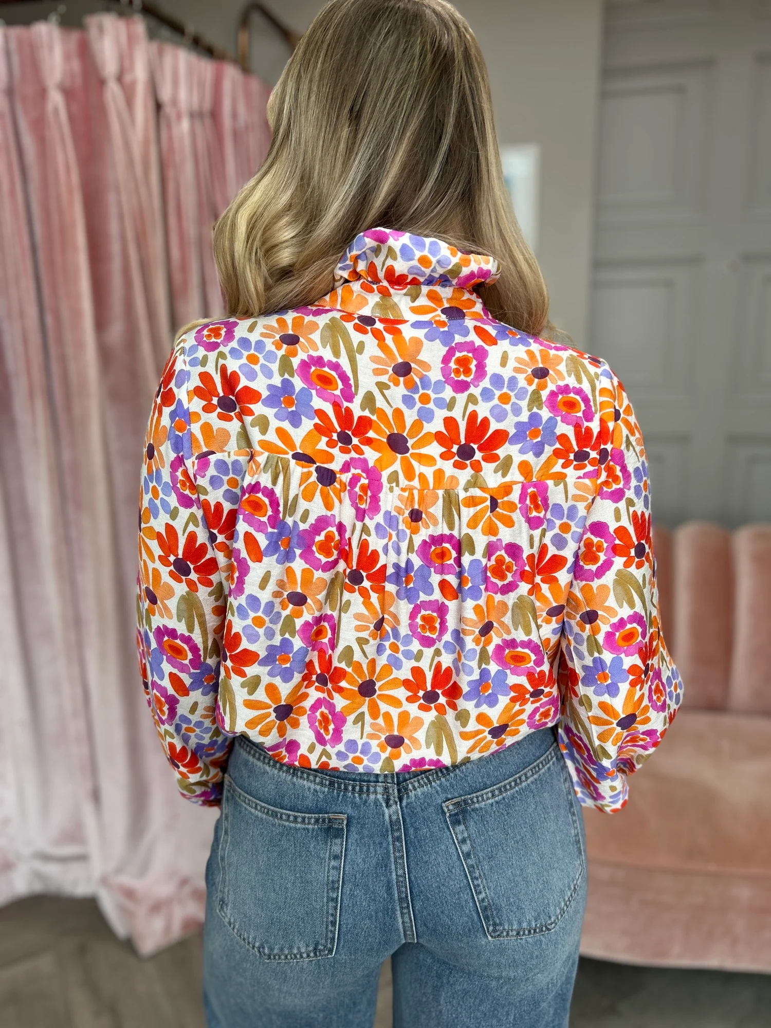 Meg Bright Floral Shirt - Image 5