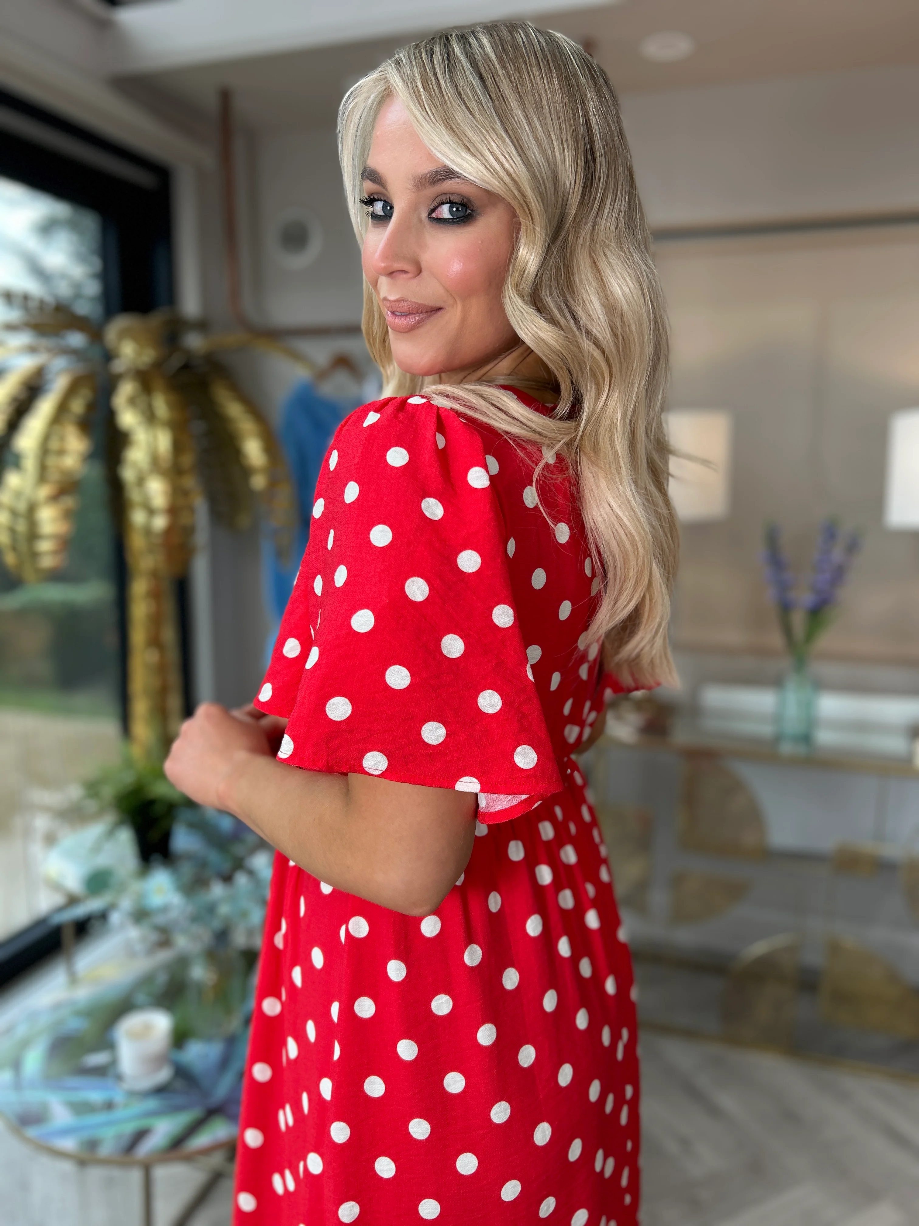 Millie Red Polka Dot dress - Image 11