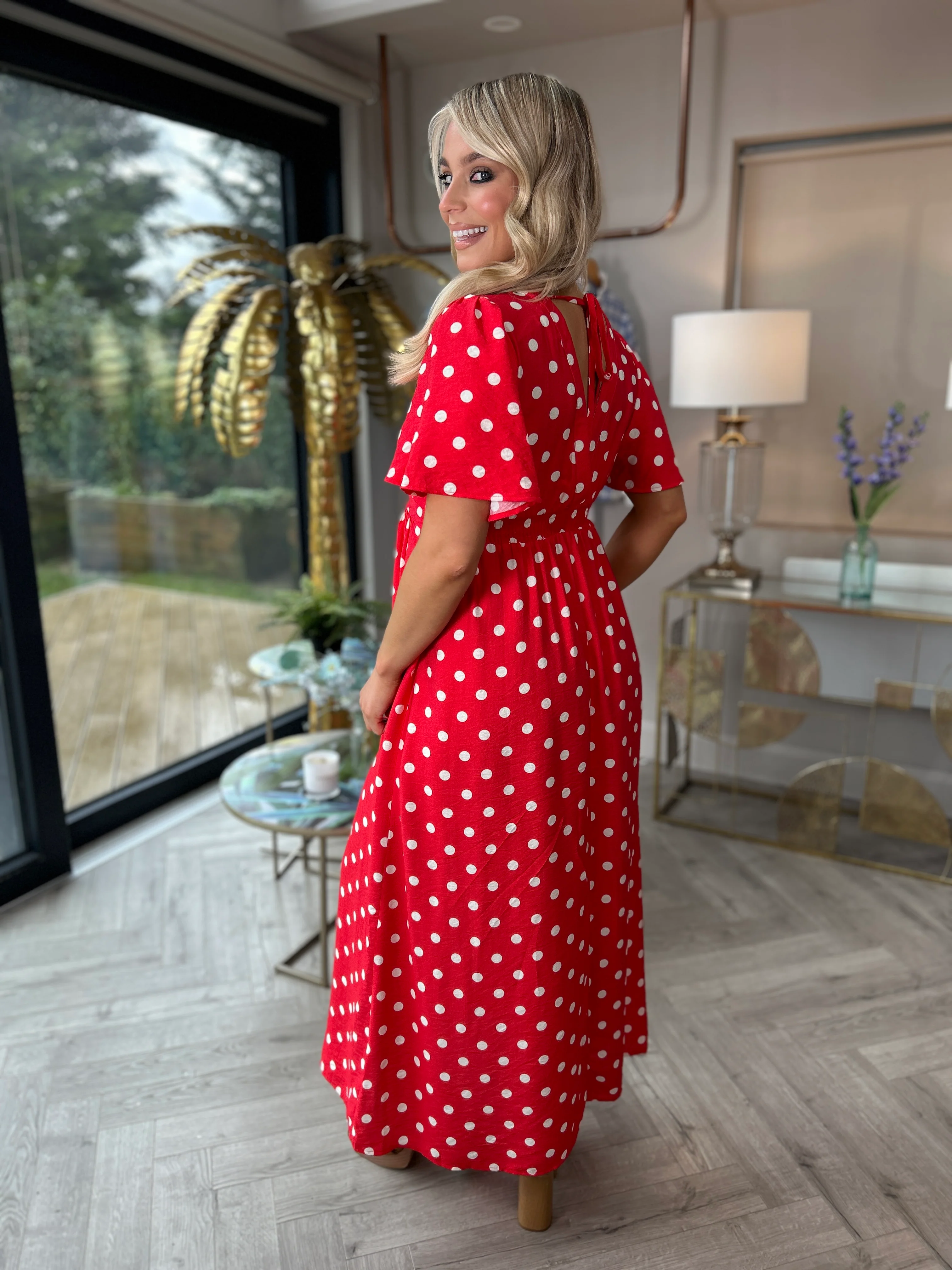Millie Red Polka Dot dress - Image 12