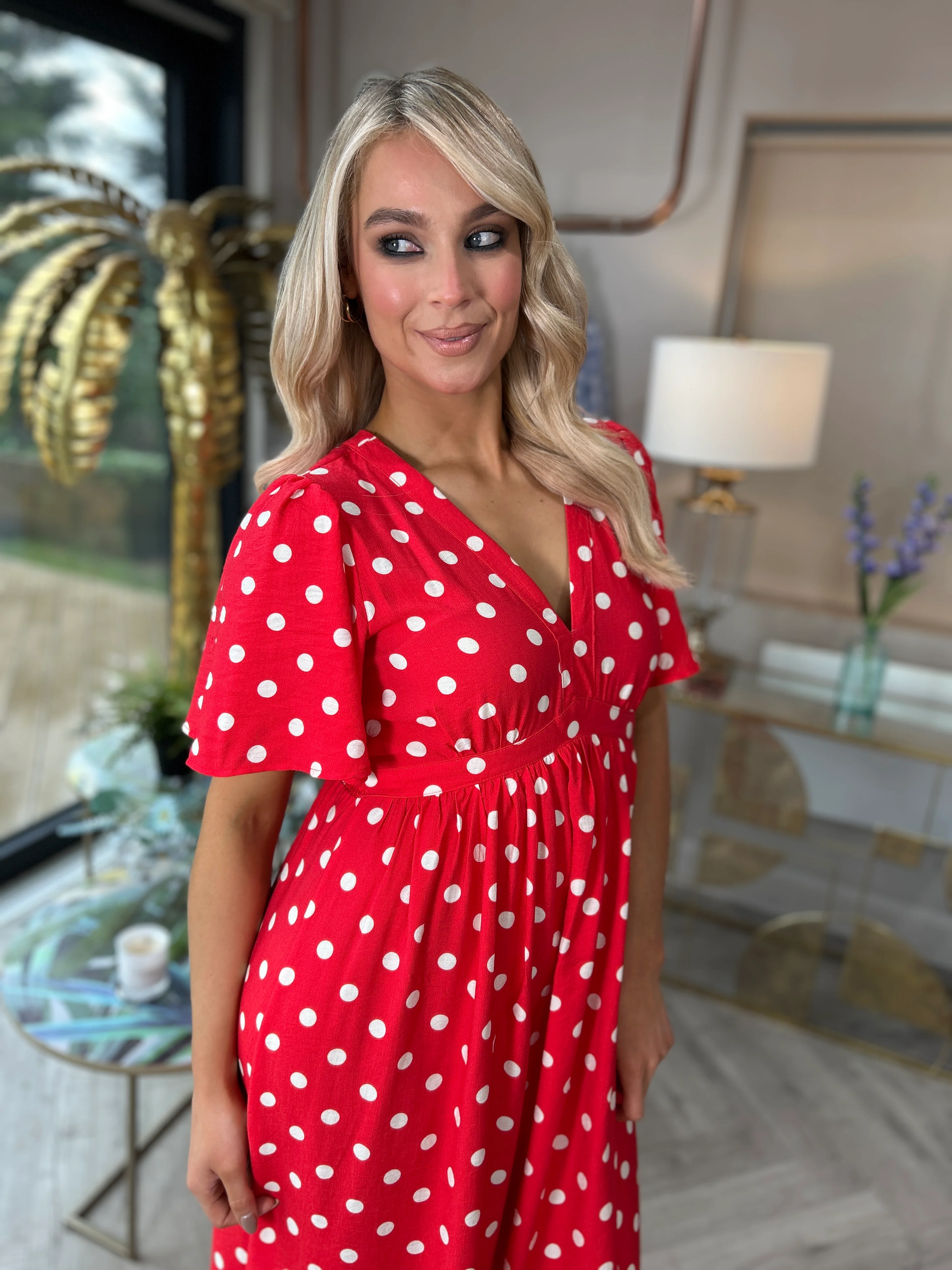 Millie Red Polka Dot dress - Image 13