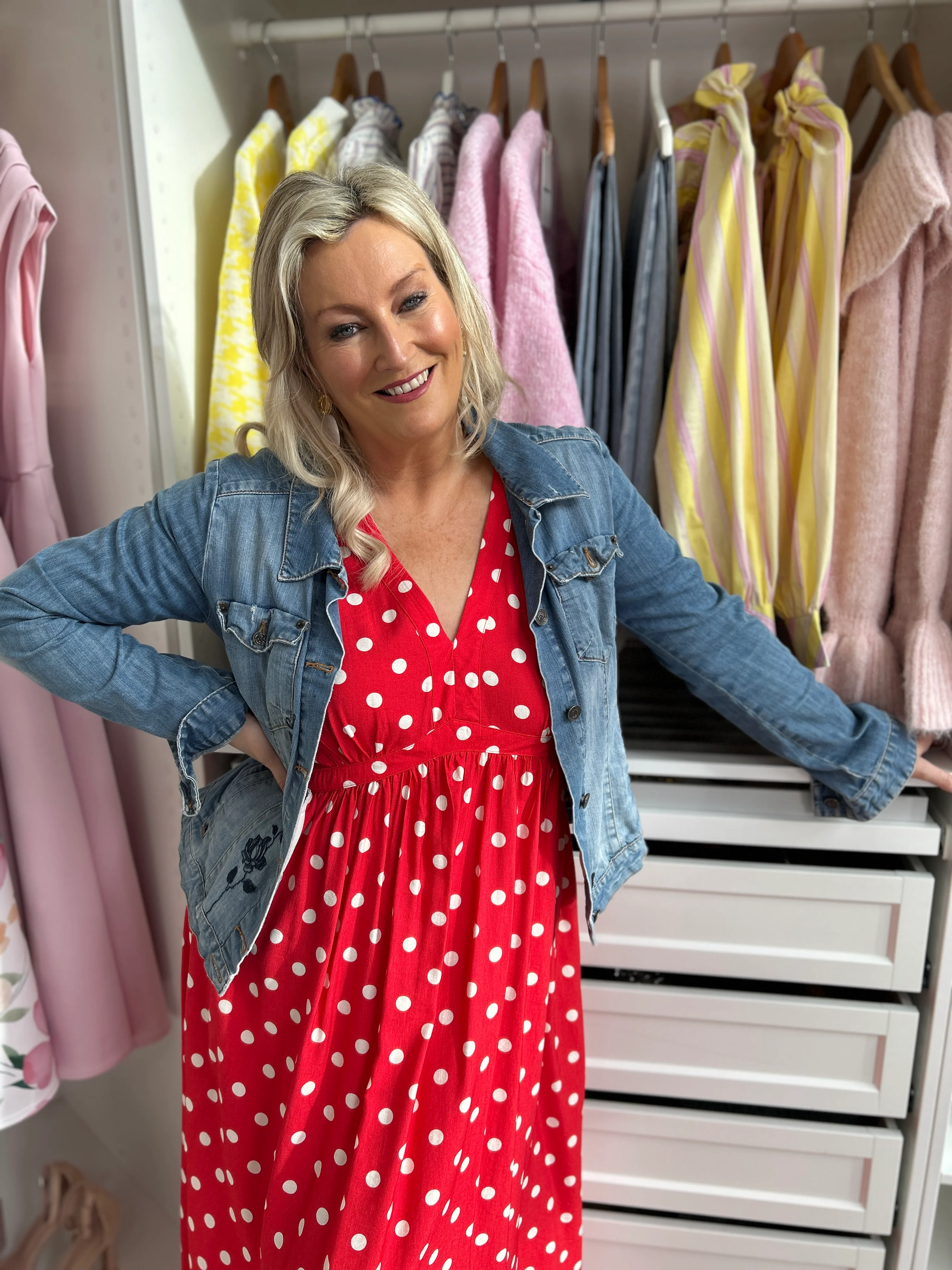 Millie Red Polka Dot dress - Image 14