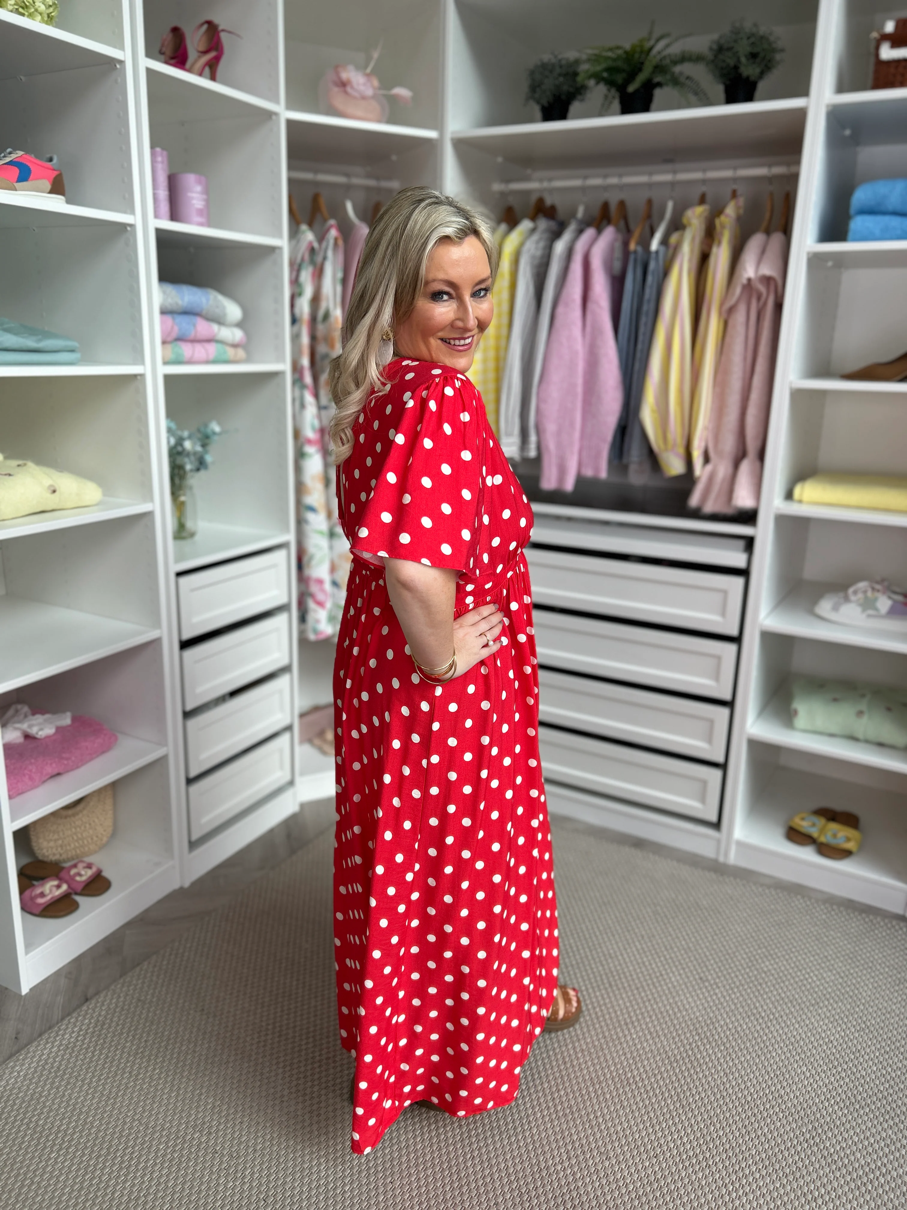 Millie Red Polka Dot dress - Image 15