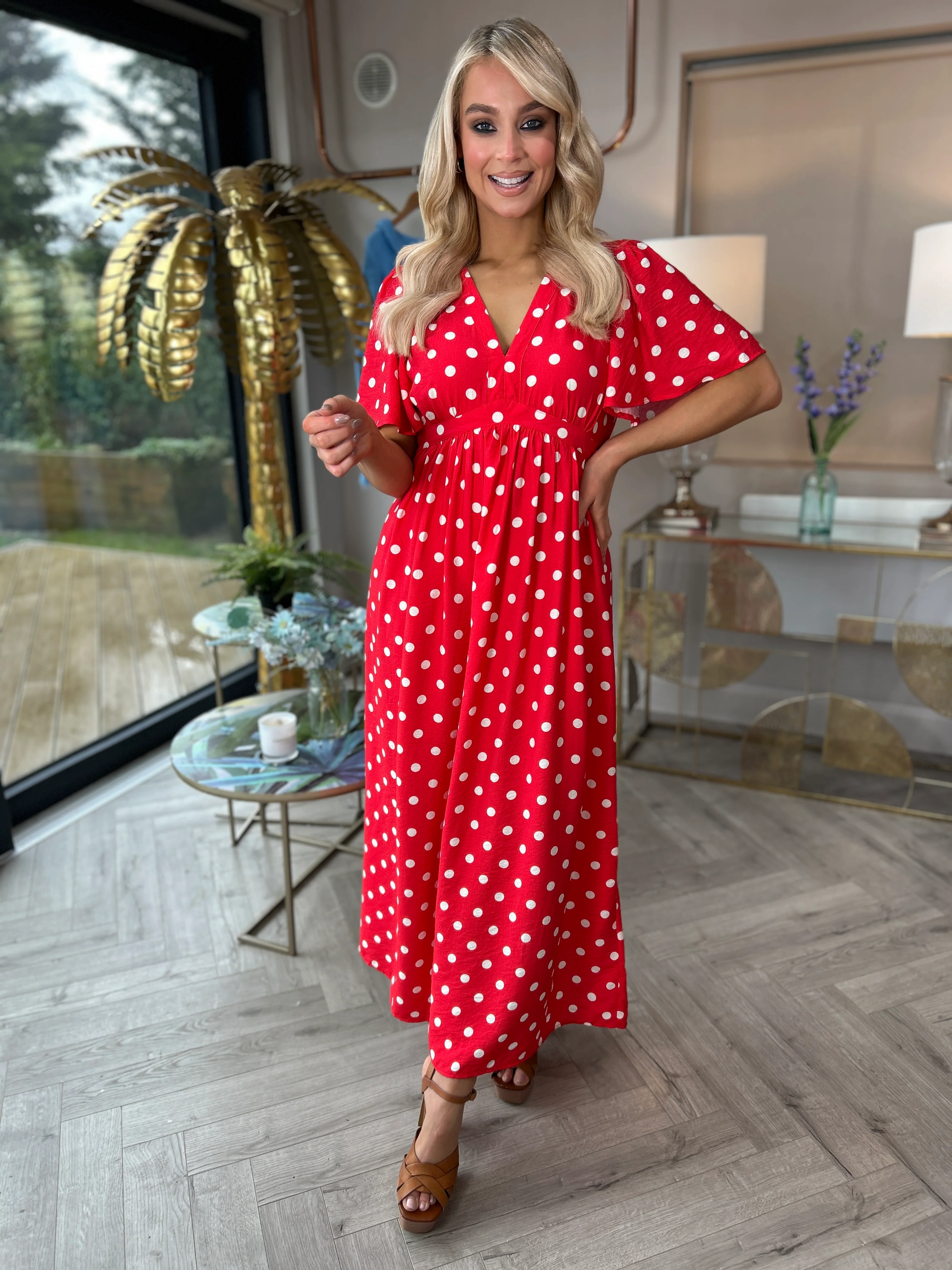 Millie Red Polka Dot dress - Image 19