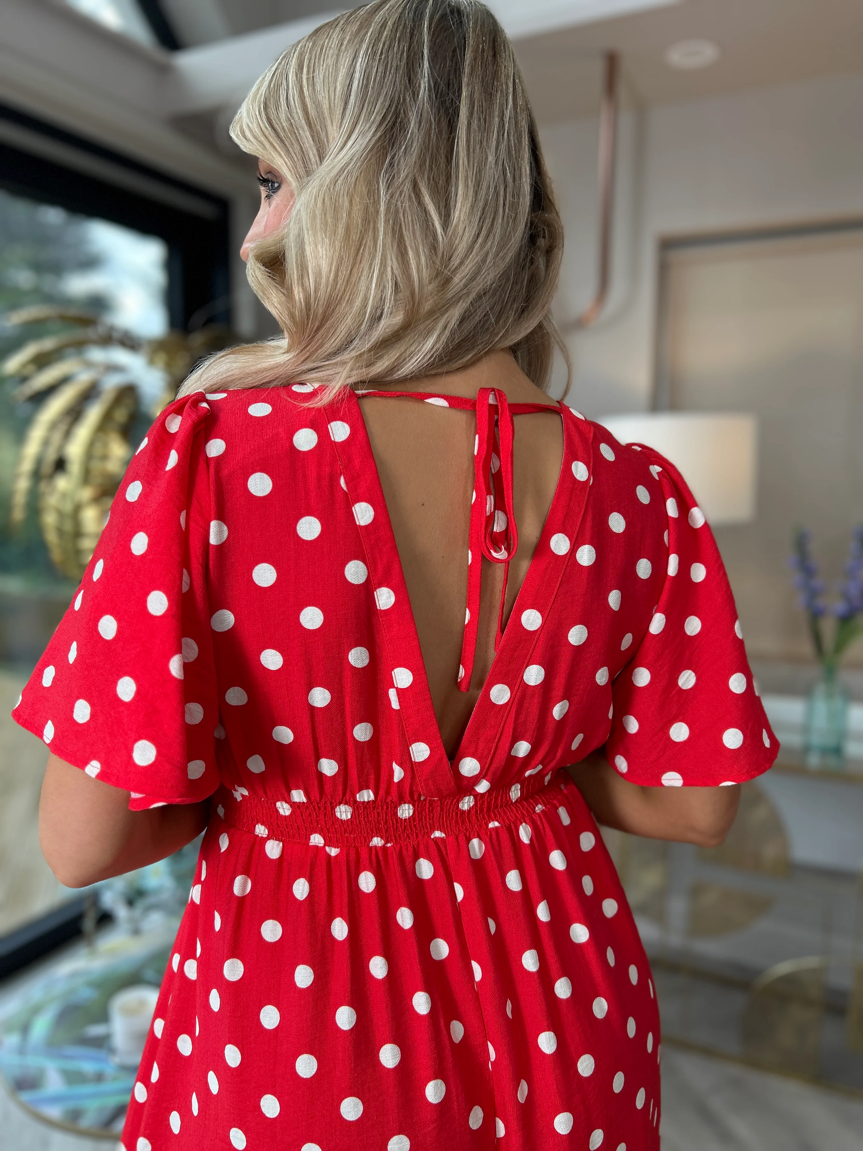Millie Red Polka Dot dress - Image 4