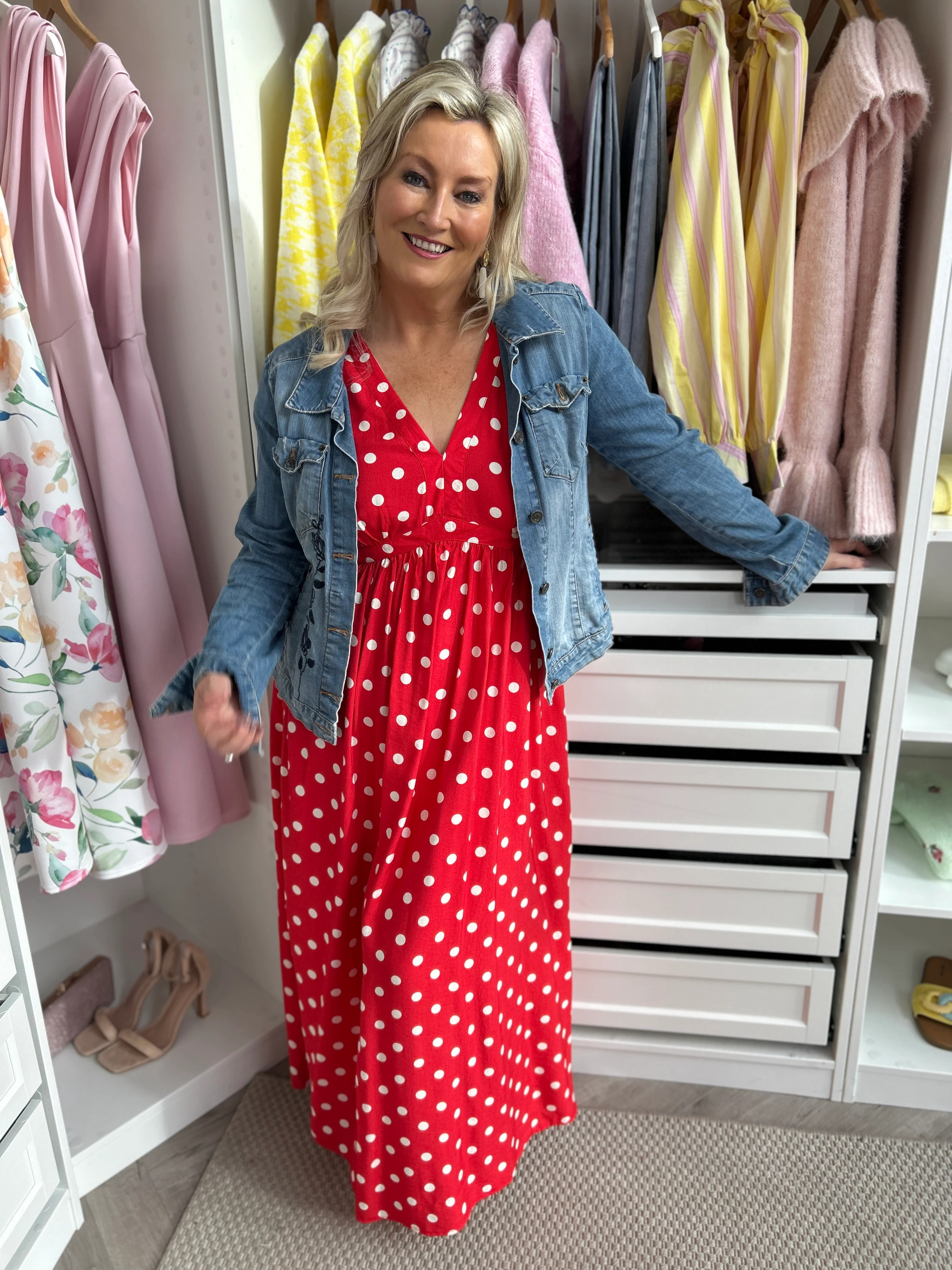 Millie Red Polka Dot dress - Image 5