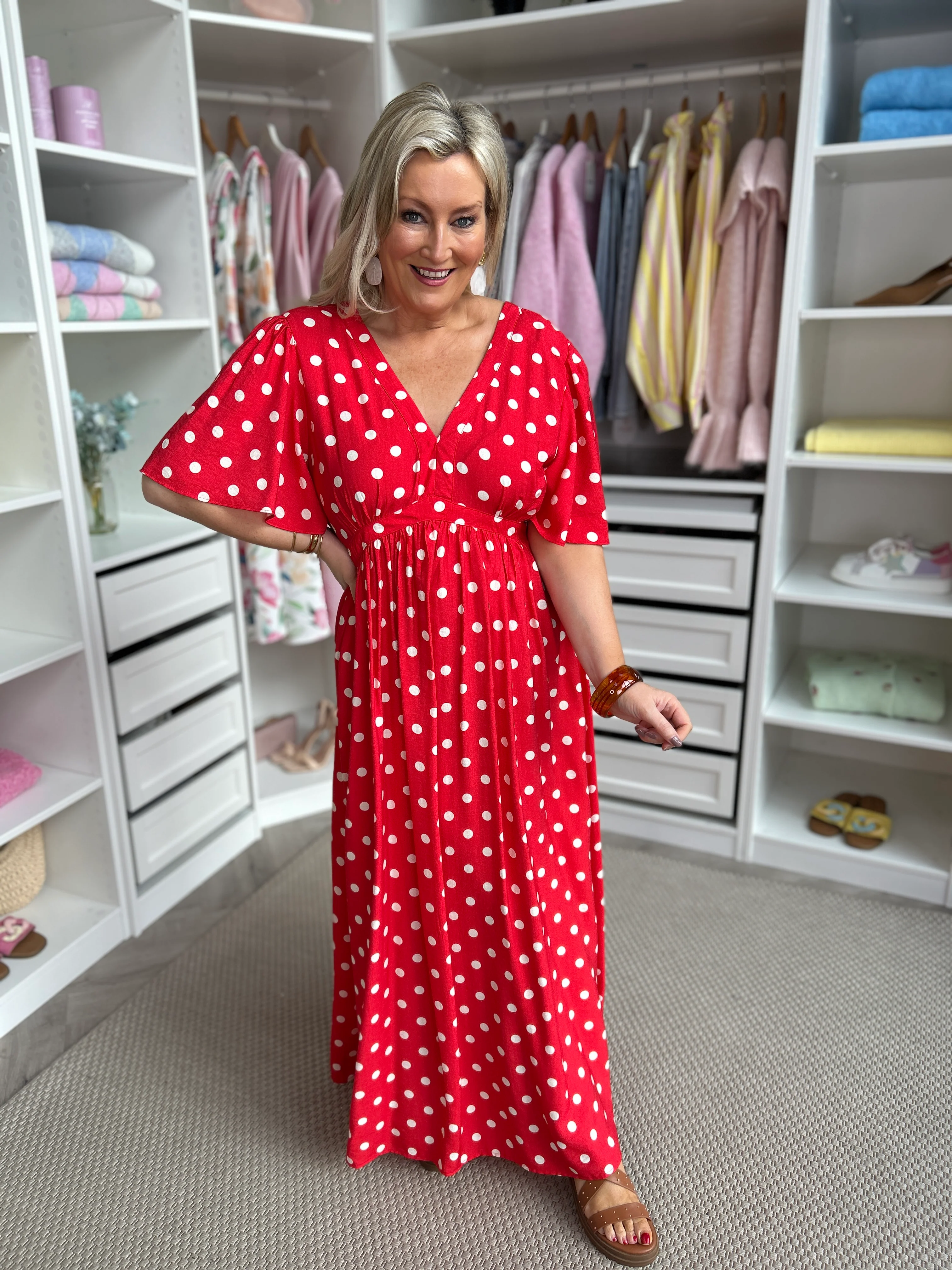 Millie Red Polka Dot dress - Image 7