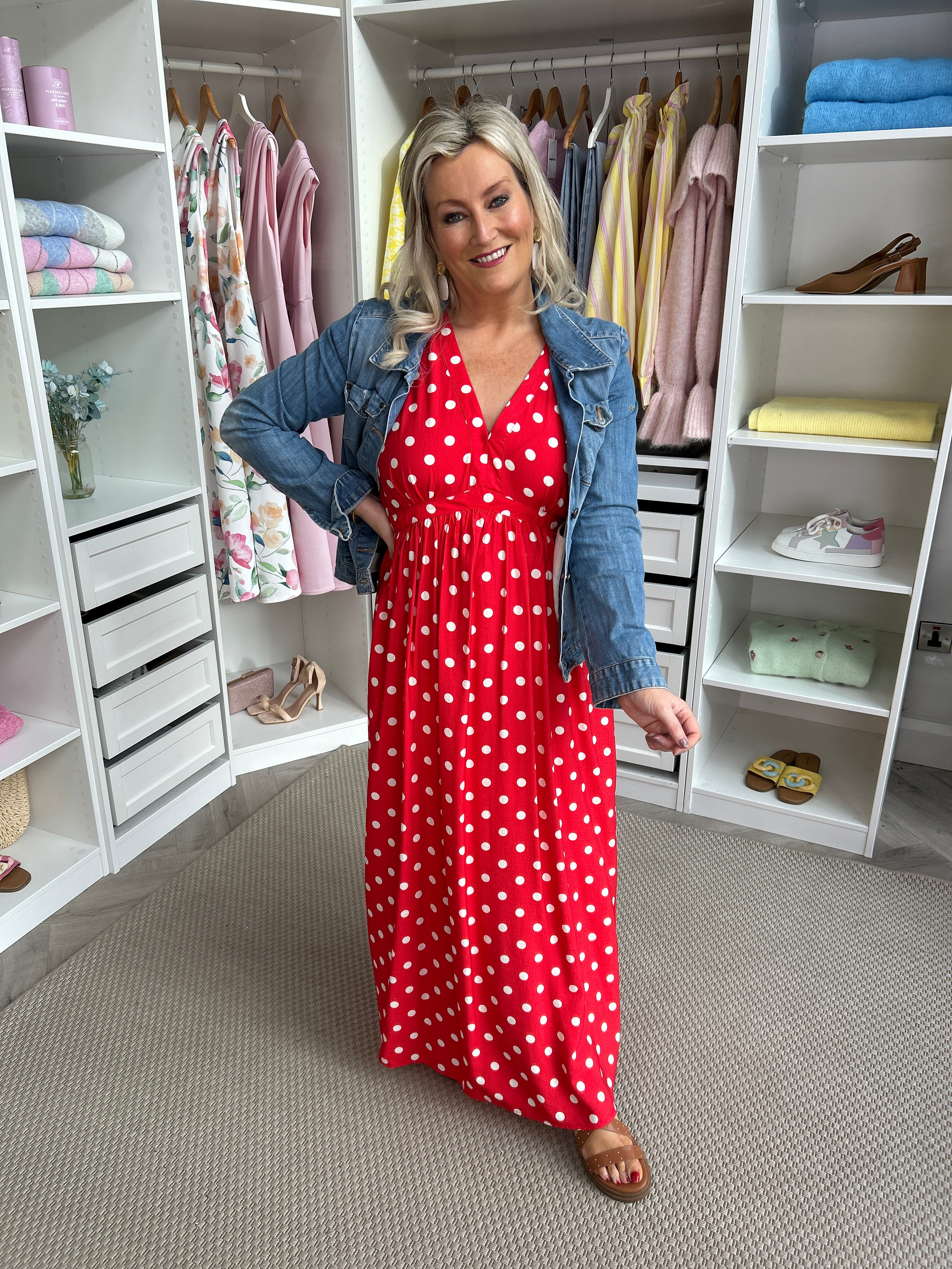 Millie Red Polka Dot dress - Image 8