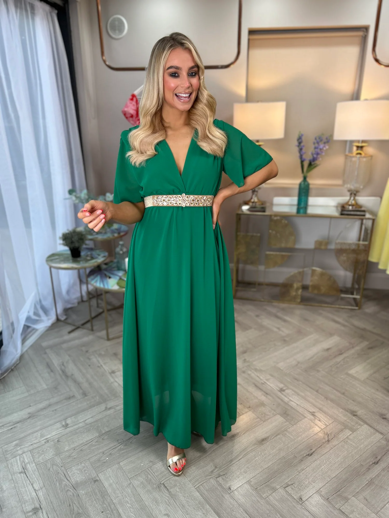 Nina Dress Green - Image 3