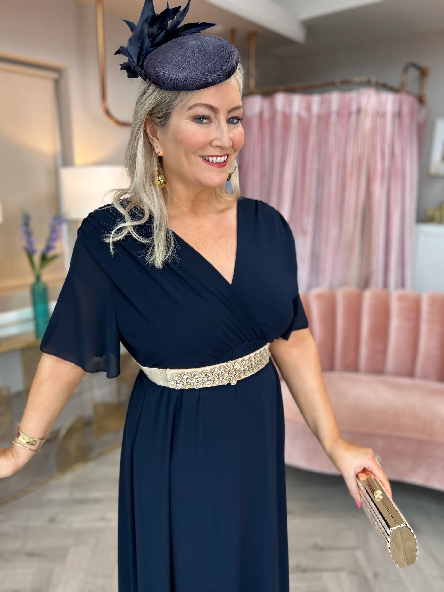 Nina Dress Navy - Image 4