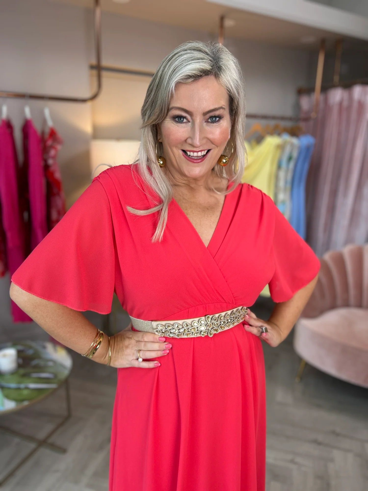 Nina Dress Raspberry - Image 3