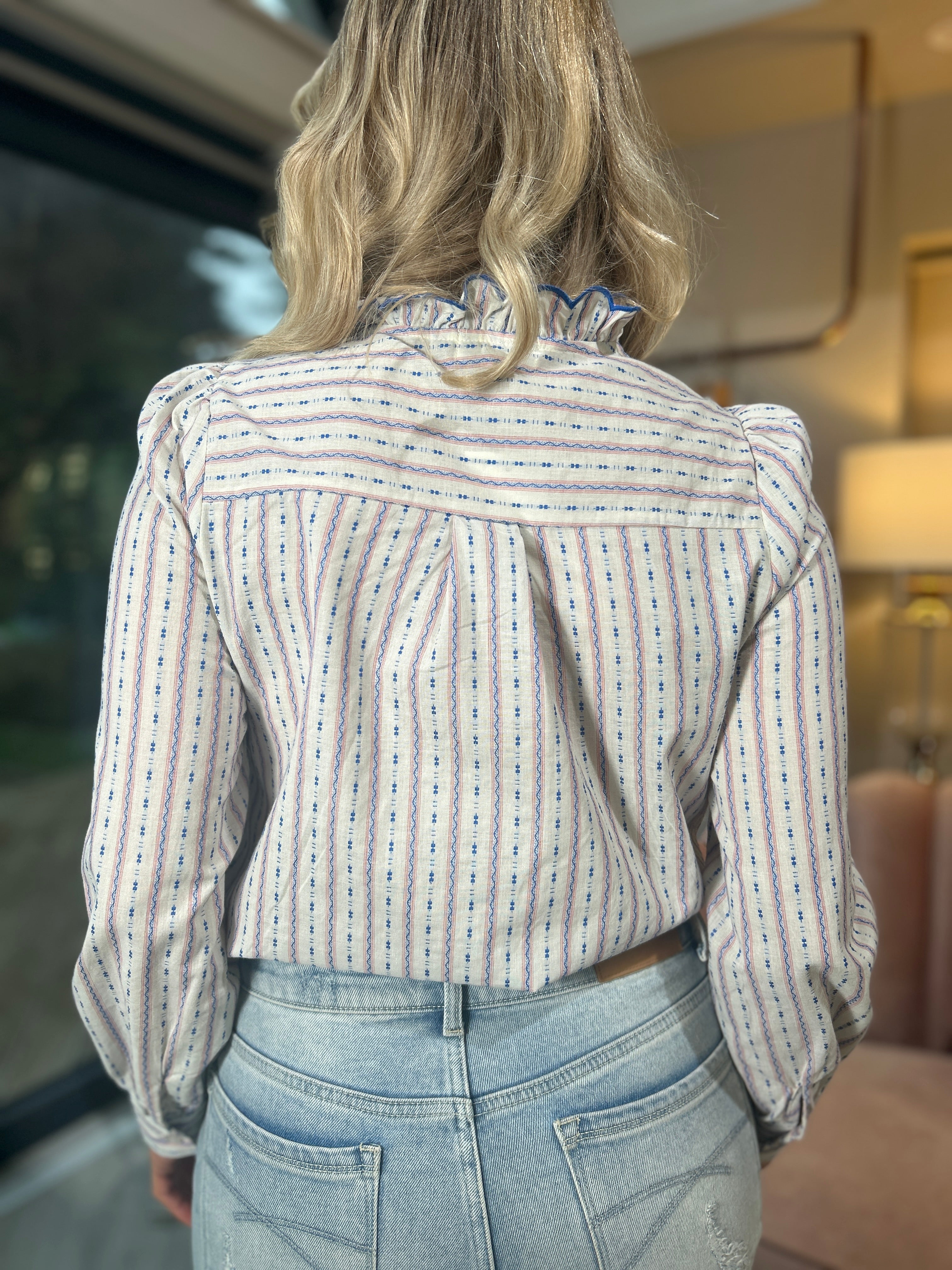 Olivia Blue & Pink Stripe Shirt - Image 12
