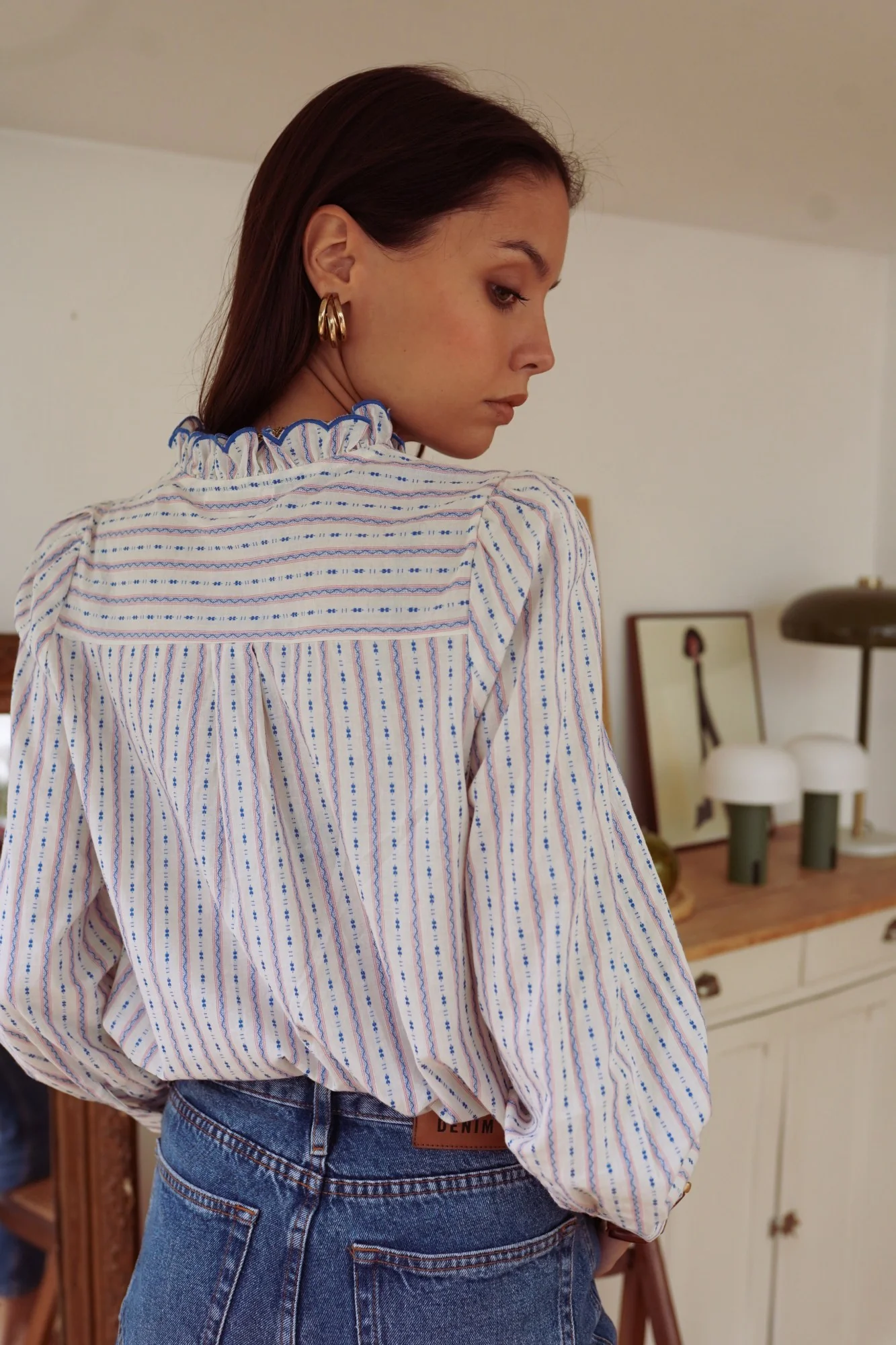 Olivia Blue & Pink Stripe Shirt - Image 7