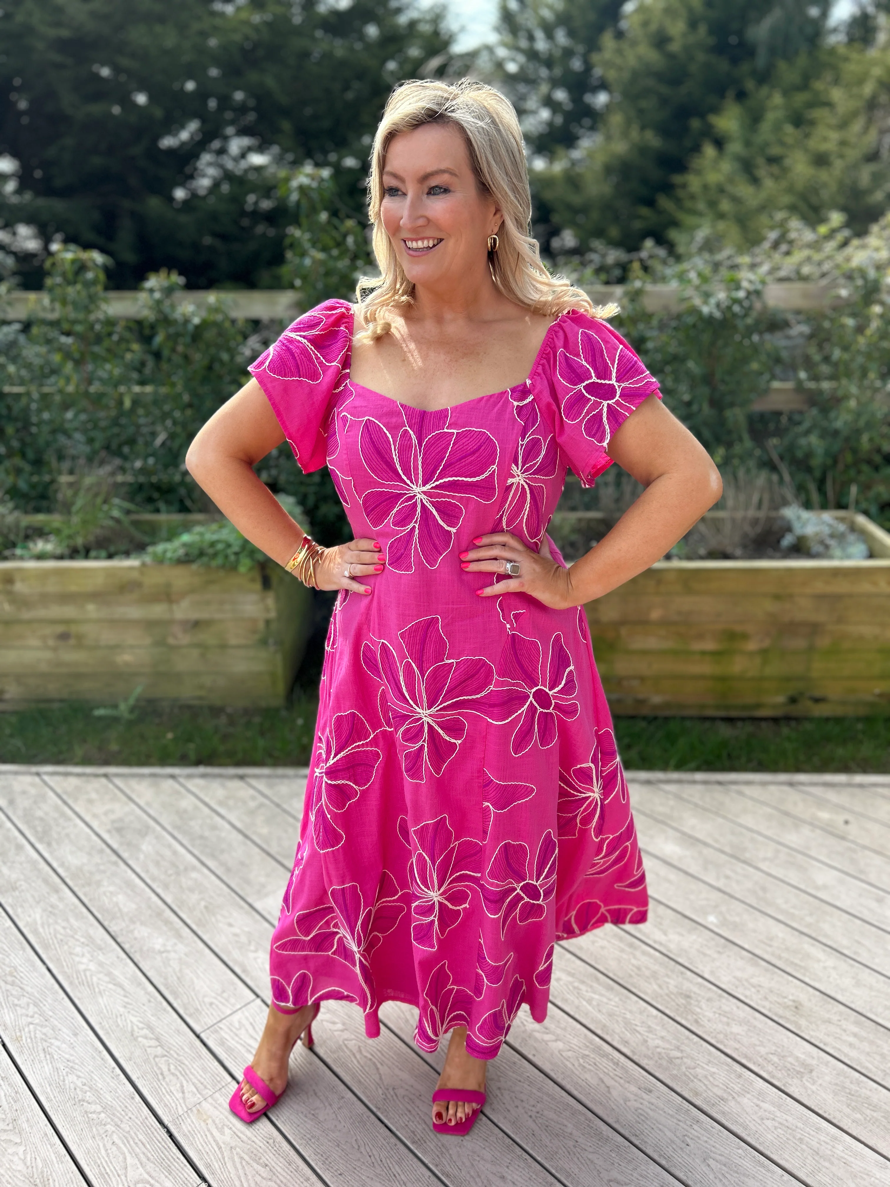 Orlaith Pink Maxi Dress - Image 10