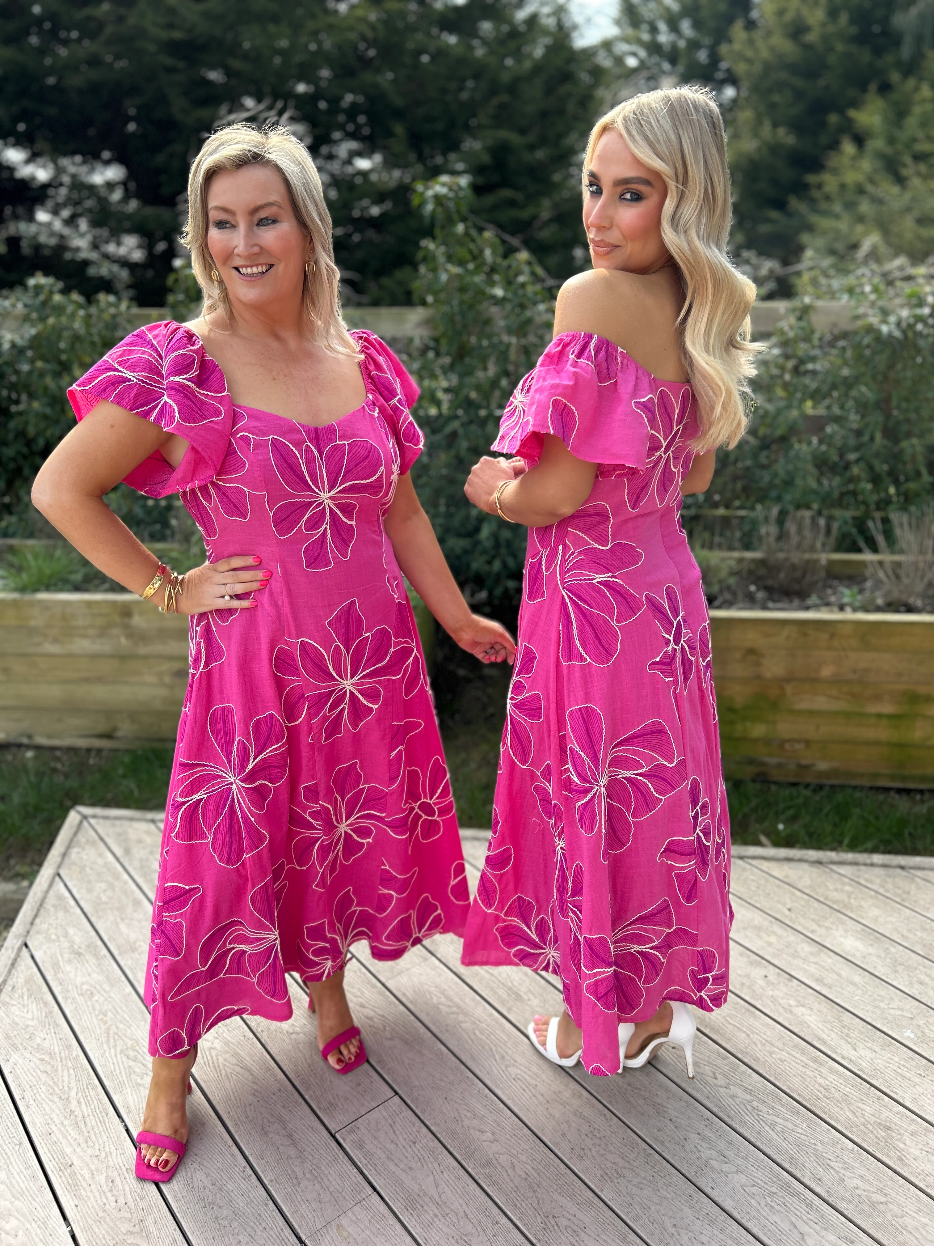 Orlaith Pink Maxi Dress - Image 2