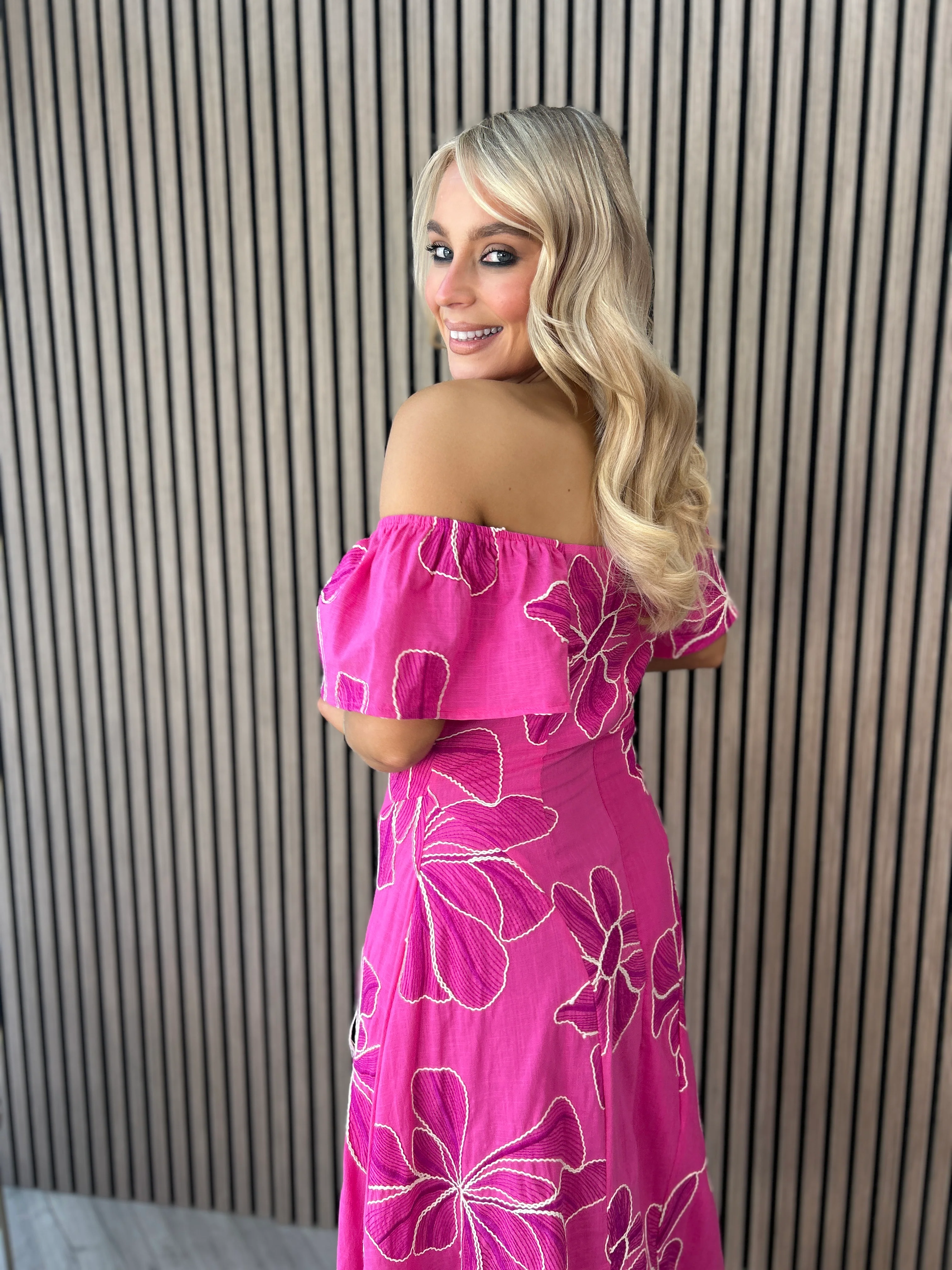Orlaith Pink Maxi Dress - Image 7