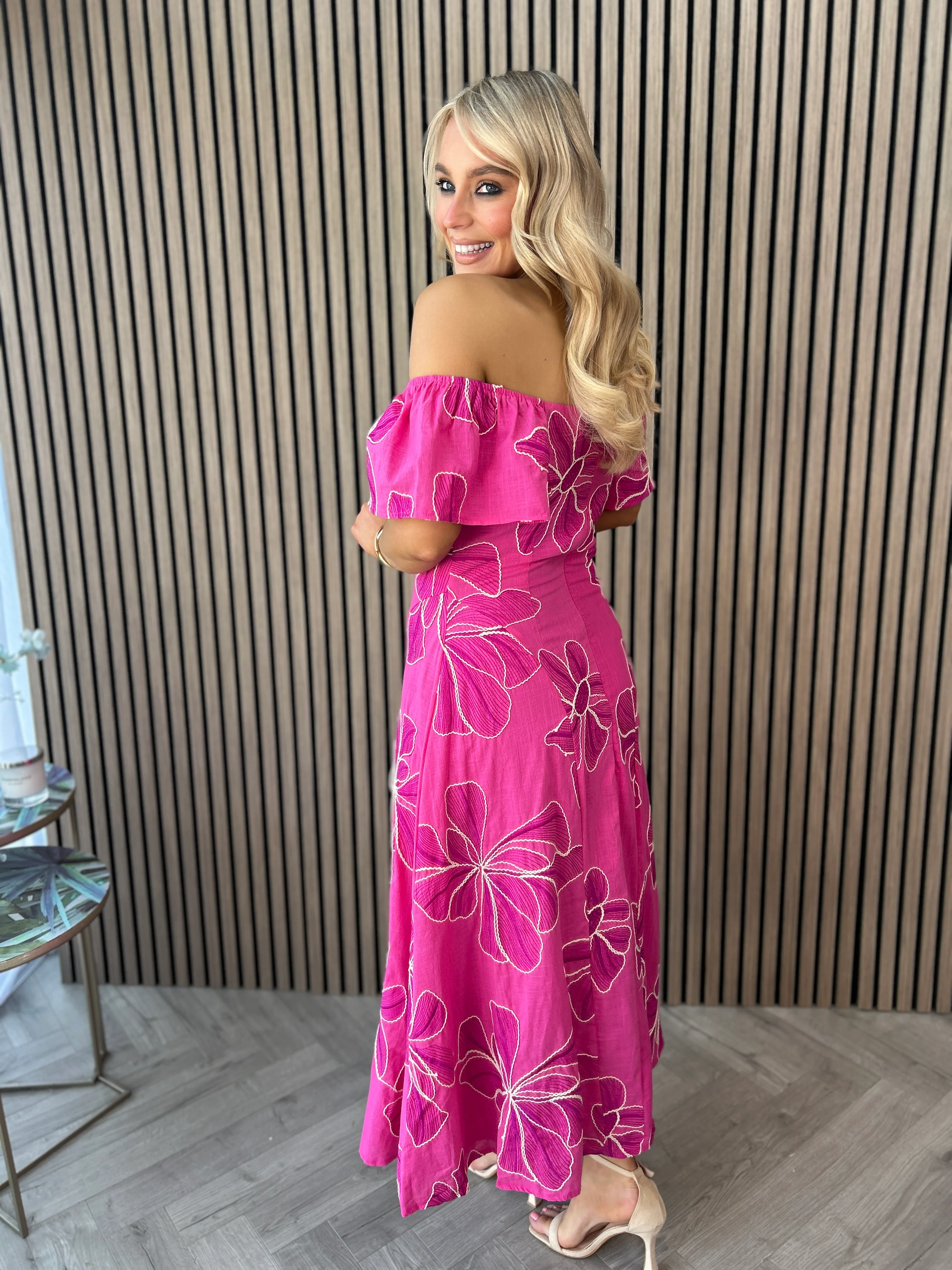 Orlaith Pink Maxi Dress - Image 8