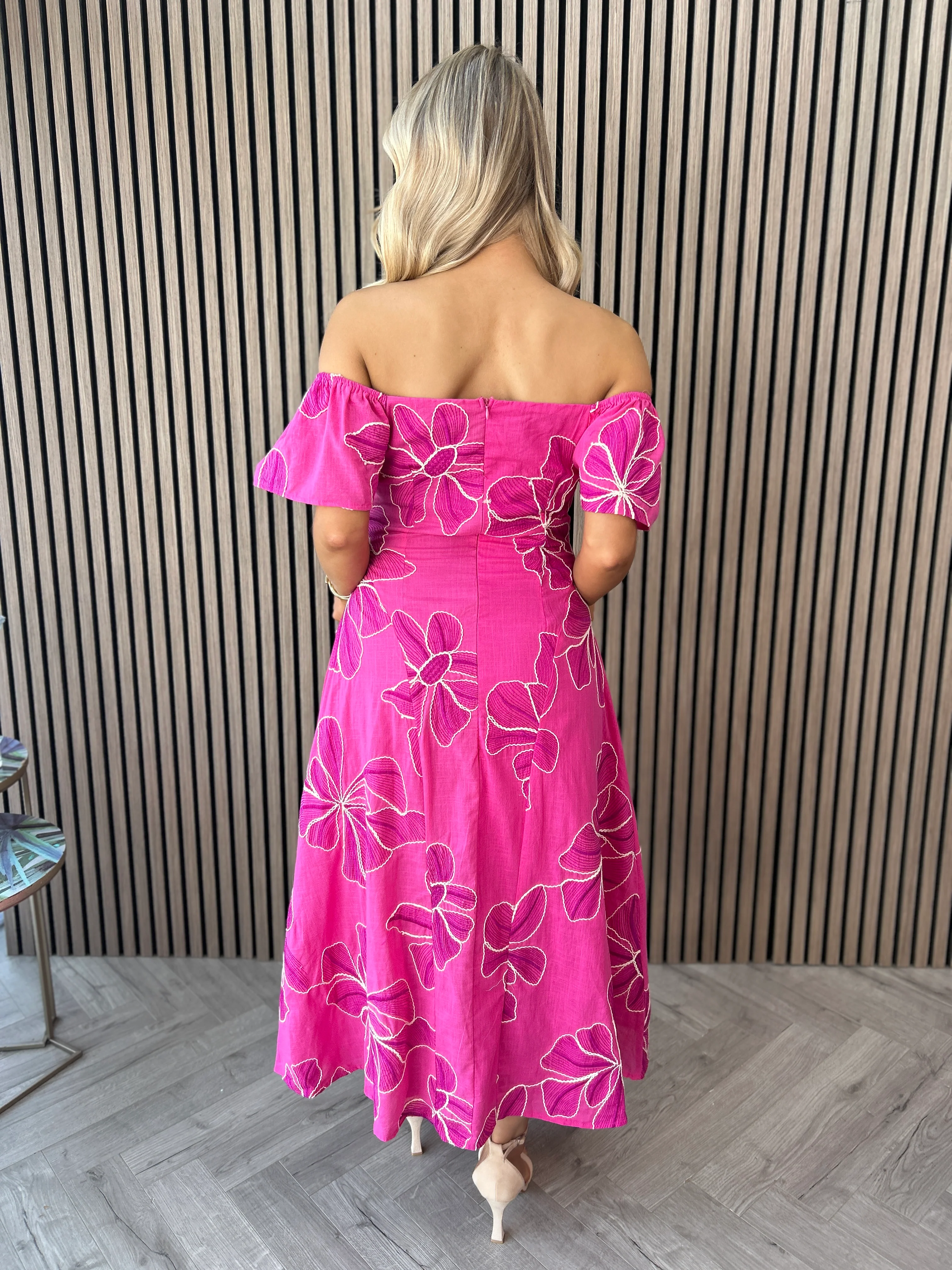 Orlaith Pink Maxi Dress - Image 9