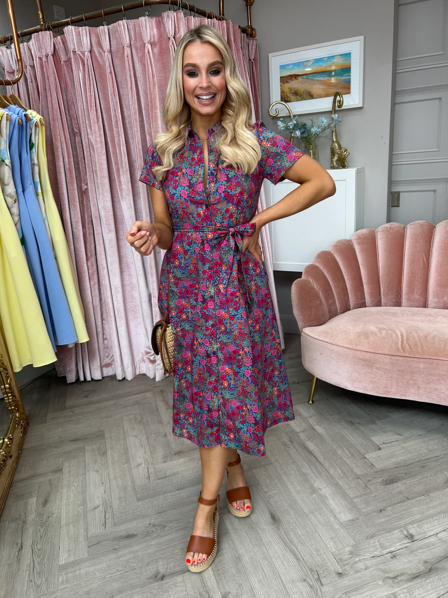 Poppy Print Dress - Image 3
