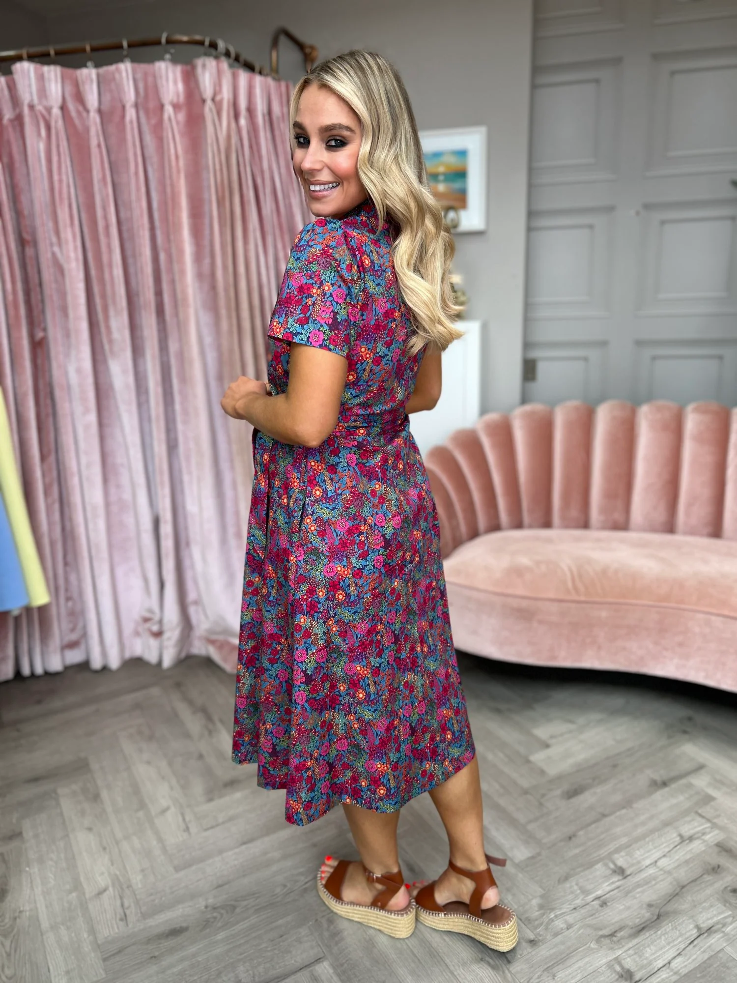 Poppy Print Dress - Image 6