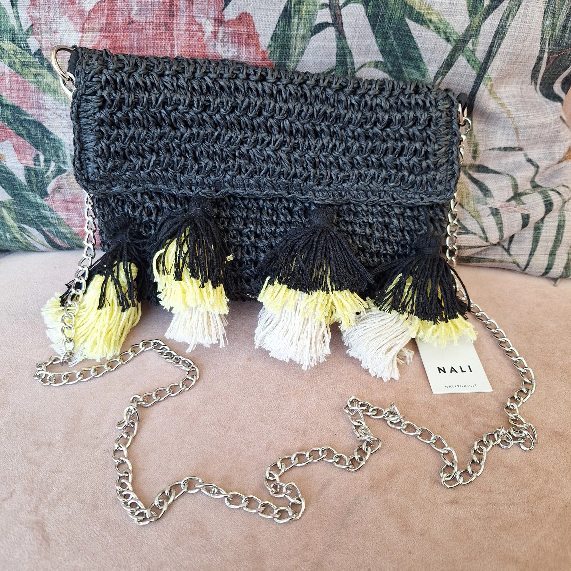 Raffia Cross Body Bag - Image 4
