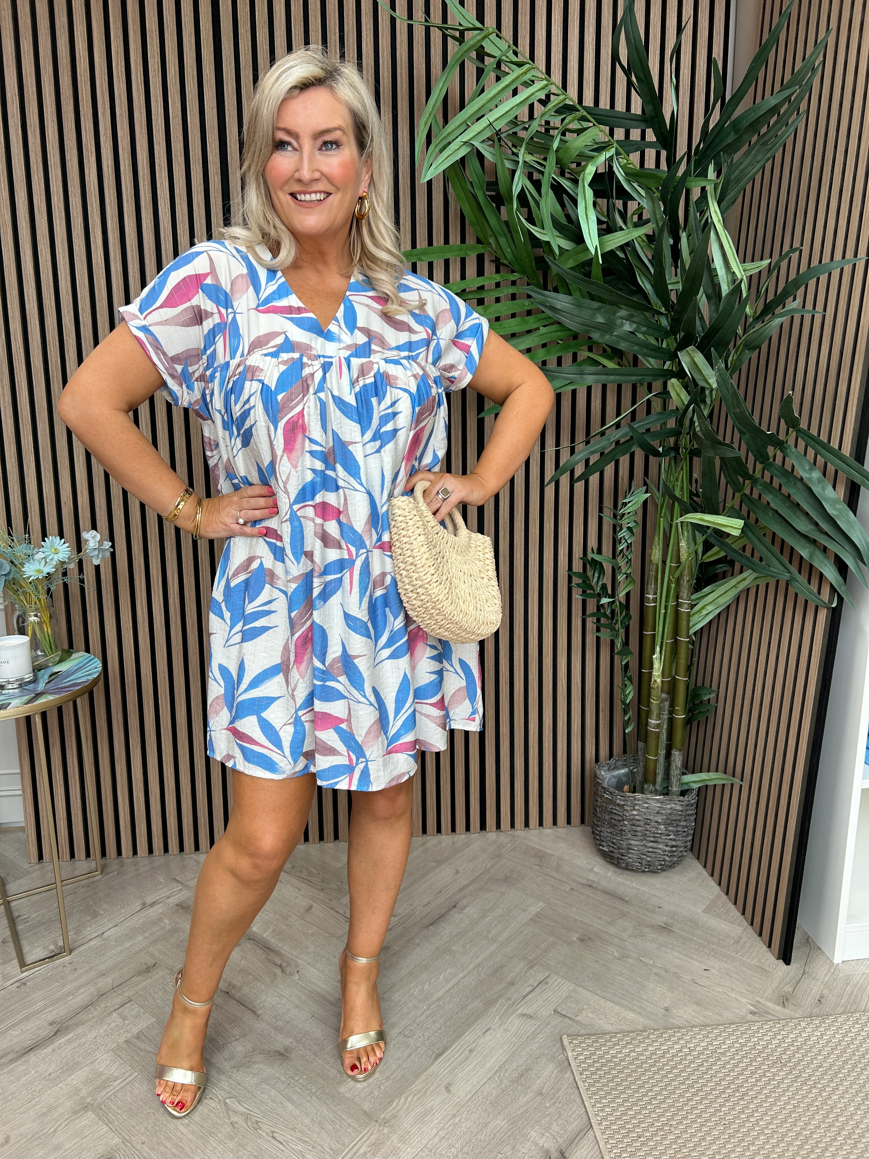 Riley Blue Romper Dress - Image 12